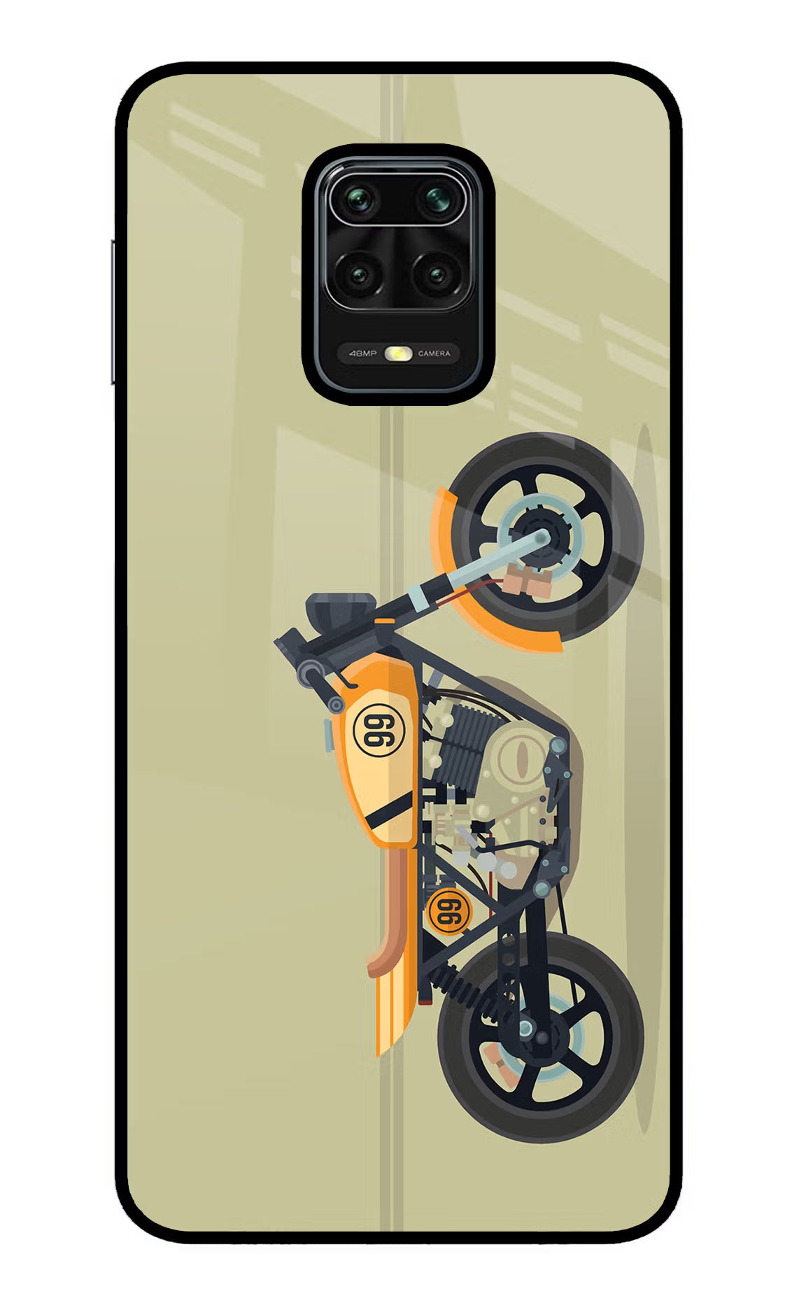 Vertical Speedster Redmi Note 9 Pro/Pro Max Glass Case - Vertical Speedster Redmi Note 9 Pro/Pro Max Glass Case Vertical Speedster Redmi Note 9 Pro/Pro Max Glass Case