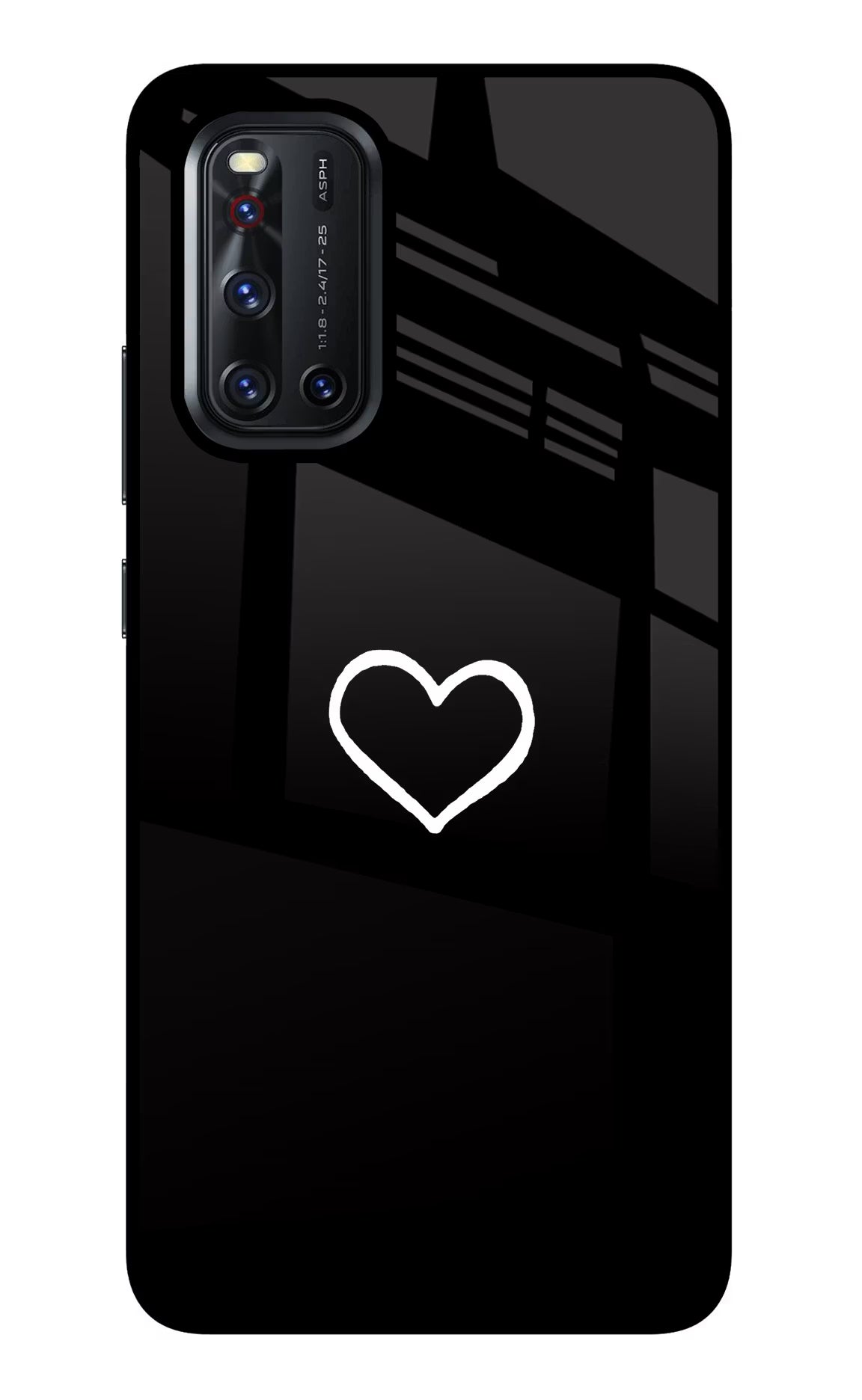 Heart Vivo V19 Glass Case - Heart Vivo V19 Glass Case Heart Vivo V19 Glass Case