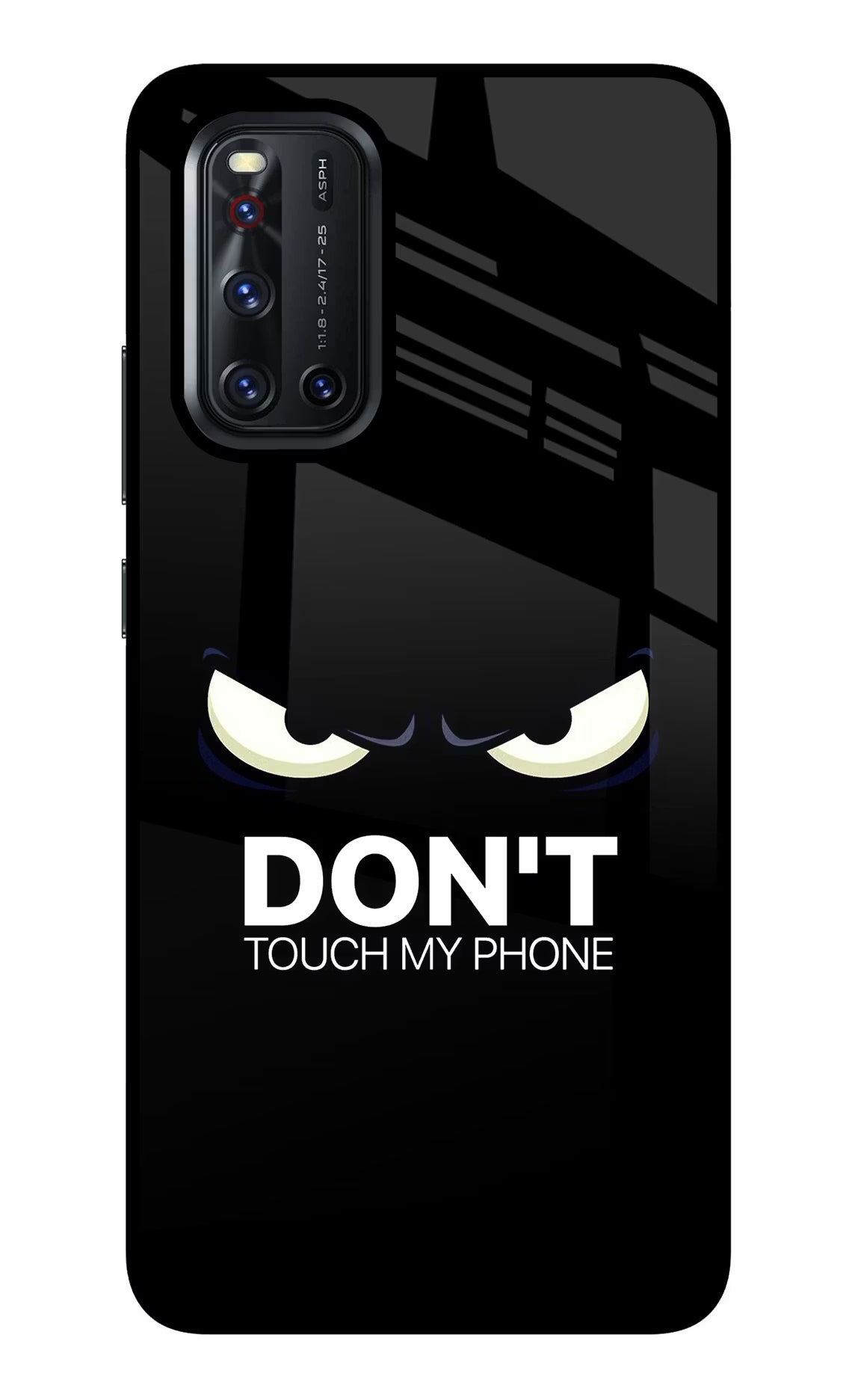 Don'T Touch My Phone Vivo V19 Back Cover - Don'T Touch My Phone Vivo V19 Glass Case Back Cover by Casekaro Don'T Touch My Phone Vivo V19 Glass Case Back Cover by Casekaro