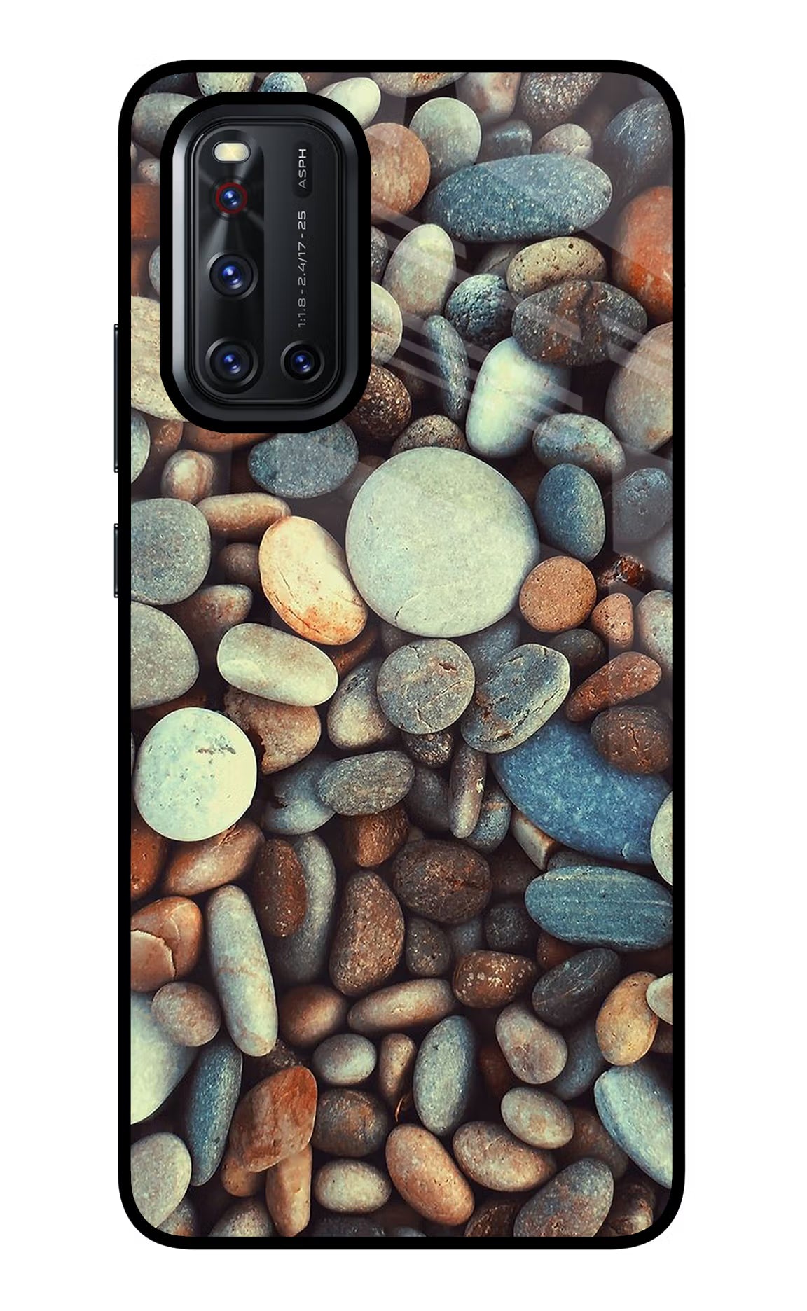 Pebble Vivo V19 Back Cover - Pebble Vivo V19 Glass Case Back Cover by Casekaro Pebble Vivo V19 Glass Case Back Cover by Casekaro