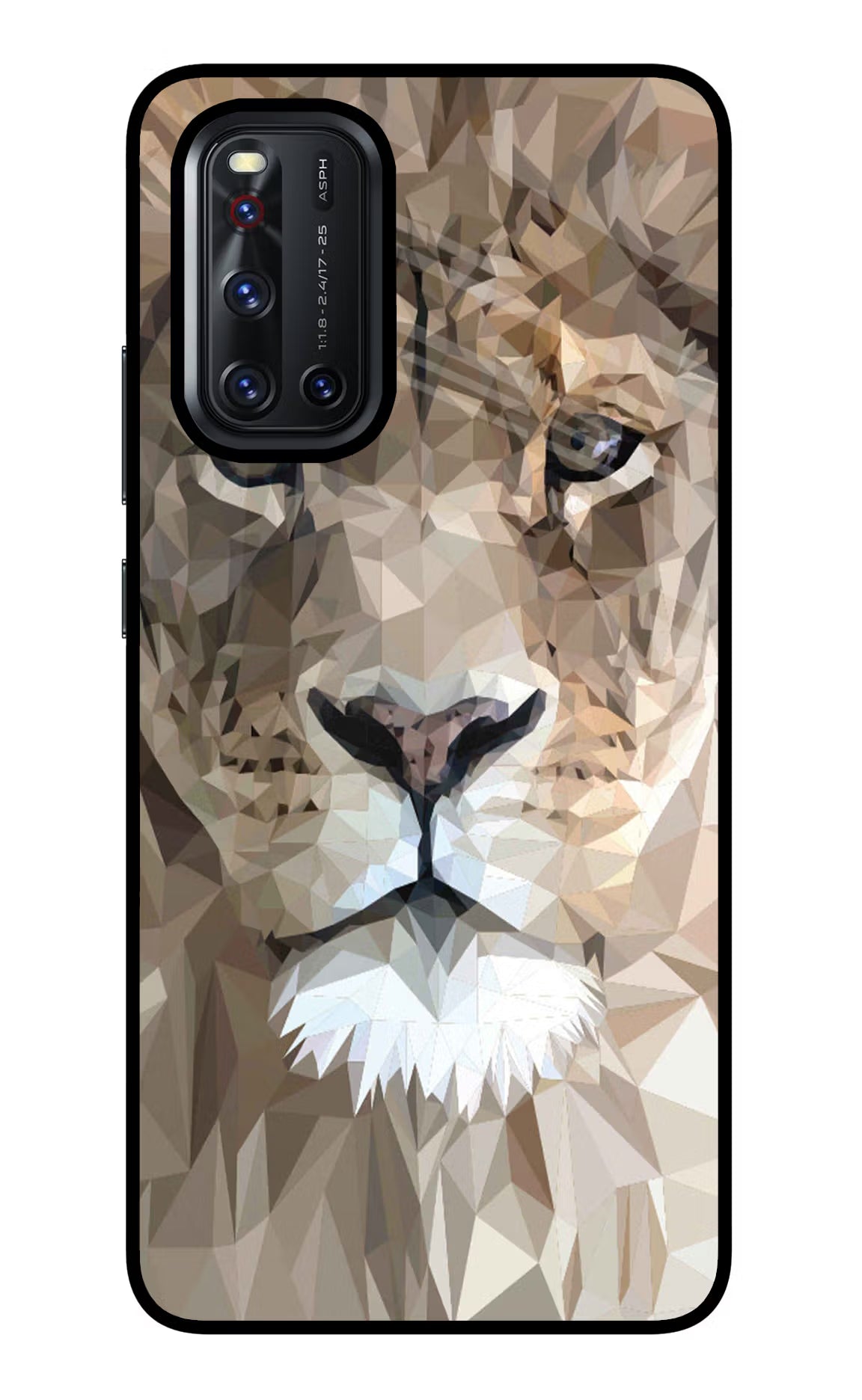 Lion Art Vivo V19 Back Cover - Lion Art Vivo V19 Glass Case Back Cover by Casekaro Lion Art Vivo V19 Glass Case Back Cover by Casekaro