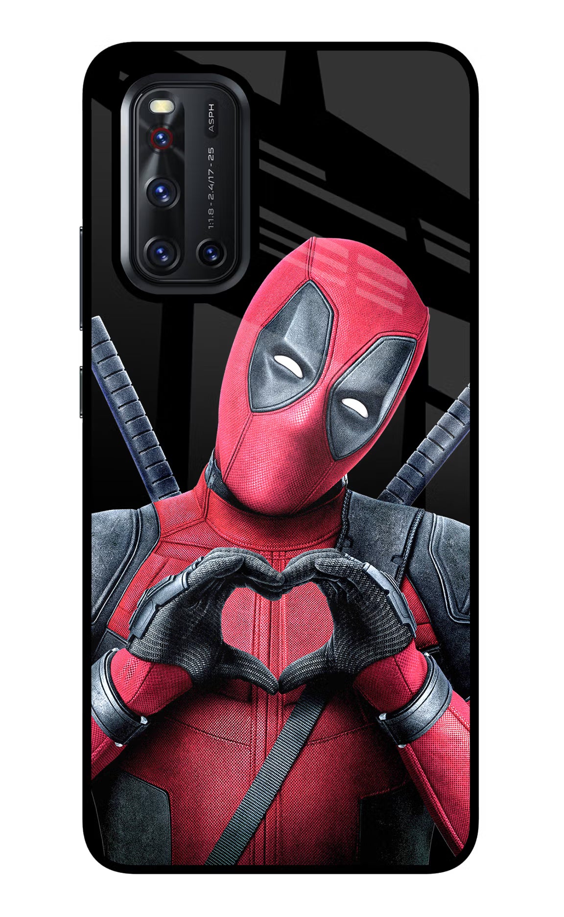 Deadpool Vivo V19 Back Cover - Deadpool Vivo V19 Glass Case Back Cover by Casekaro Deadpool Vivo V19 Glass Case Back Cover by Casekaro
