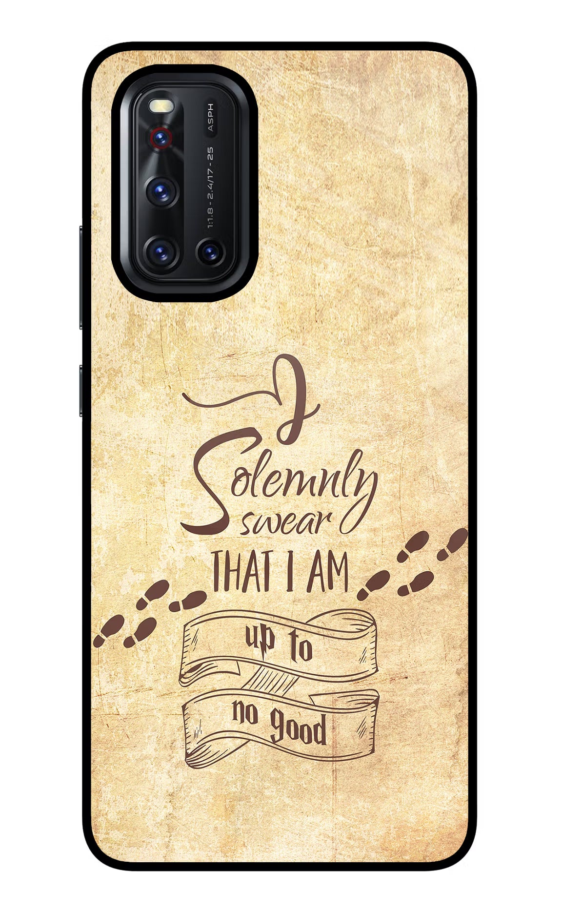 I Solemnly swear that i up to no good Vivo V19 Back Cover - I Solemnly swear that i up to no good Vivo V19 Glass Case Back Cover by Casekaro I Solemnly swear that i up to no good Vivo V19 Glass Case Back Cover by Casekaro