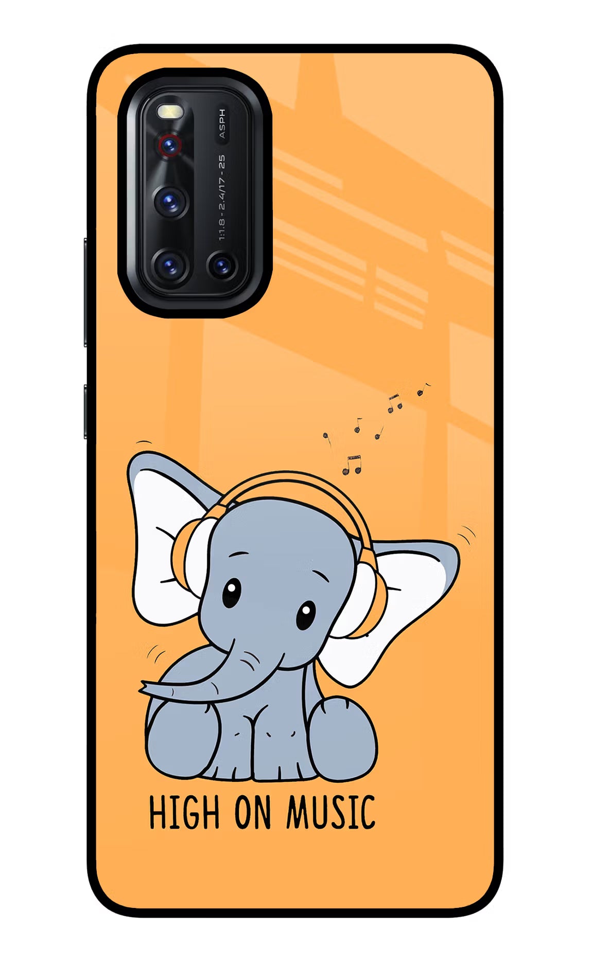 High On Music Vivo V19 Back Cover - High On Music Vivo V19 Glass Case Back Cover by Casekaro High On Music Vivo V19 Glass Case Back Cover by Casekaro