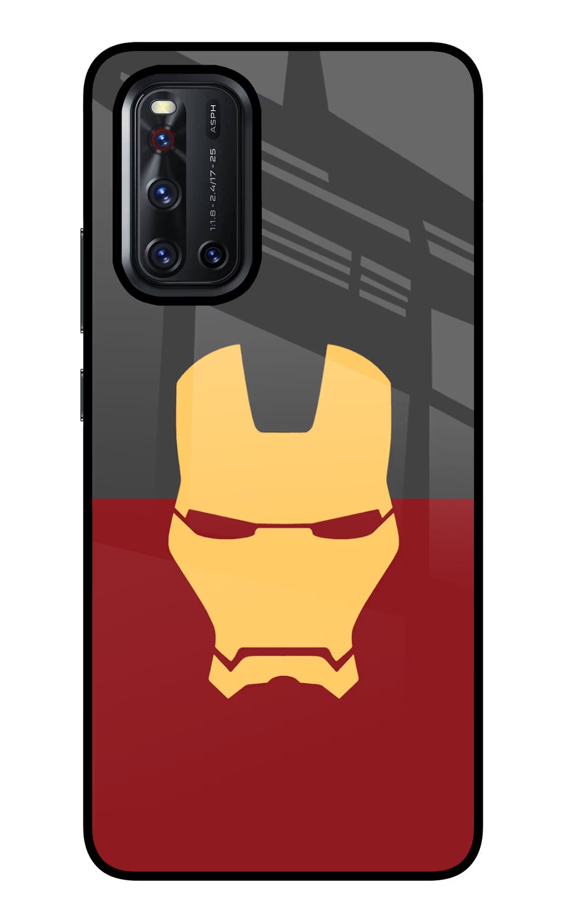 Ironman Vivo V19 Back Cover - Ironman Vivo V19 Glass Case Back Cover by Casekaro Ironman Vivo V19 Glass Case Back Cover by Casekaro