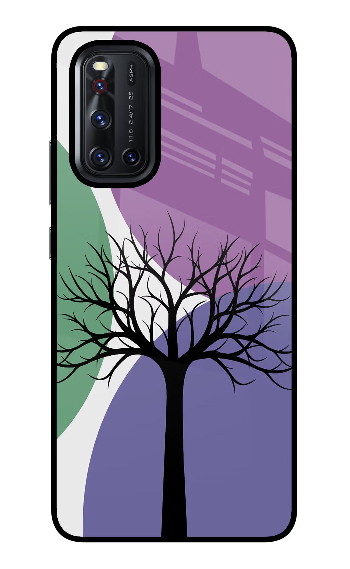 Tree Art Vivo V19 Back Cover - Tree Art Vivo V19 Glass Case Back Cover by Casekaro Tree Art Vivo V19 Glass Case Back Cover by Casekaro