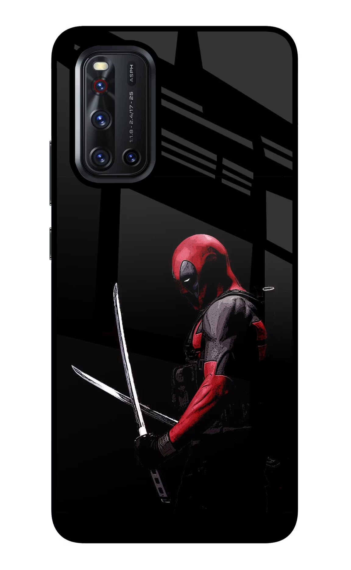 Deadpool Vivo V19 Back Cover - Deadpool Vivo V19 Glass Case Back Cover by Casekaro Deadpool Vivo V19 Glass Case Back Cover by Casekaro