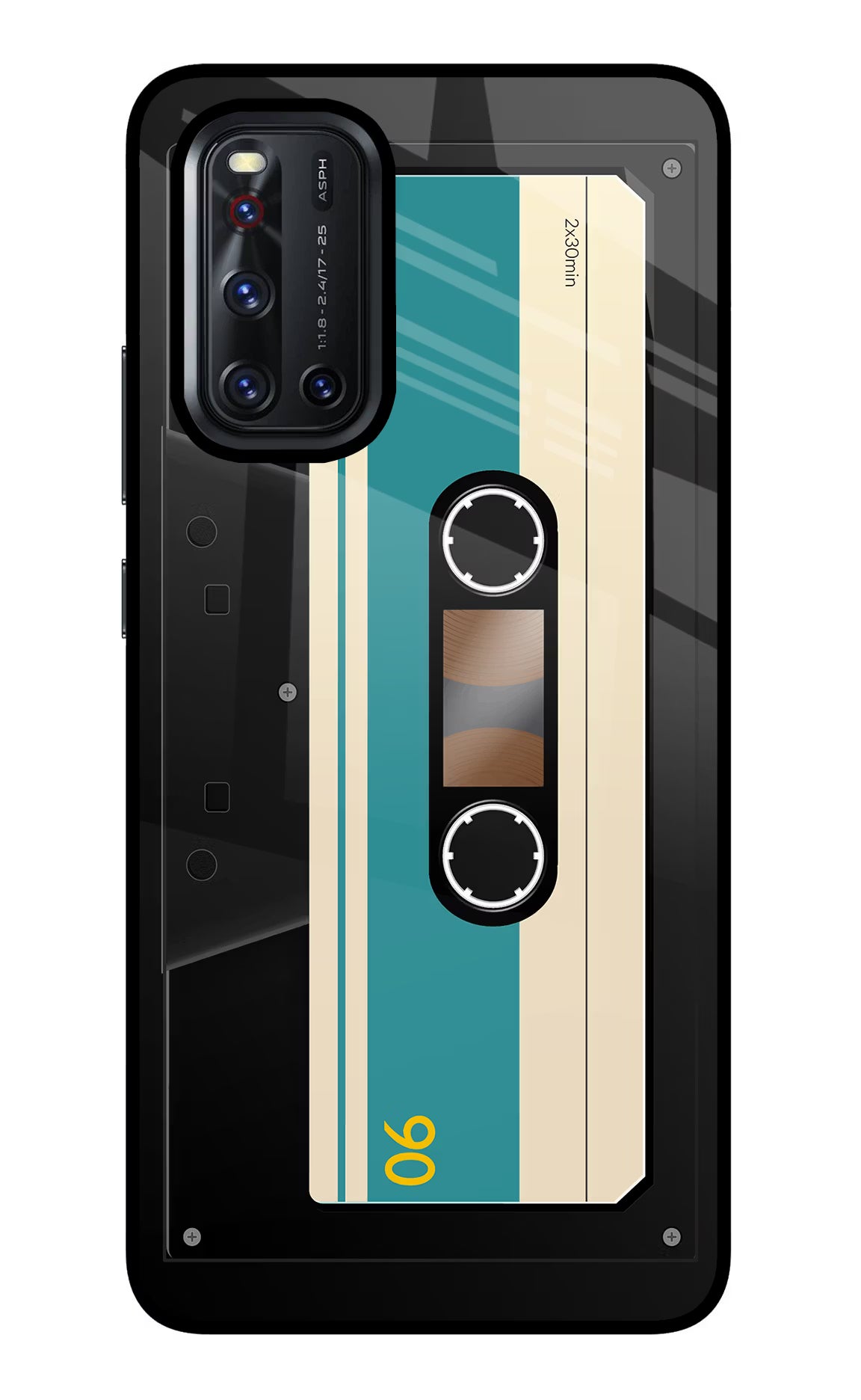 Cassette Vivo V19 Back Cover - Cassette Vivo V19 Glass Case Back Cover by Casekaro Cassette Vivo V19 Glass Case Back Cover by Casekaro