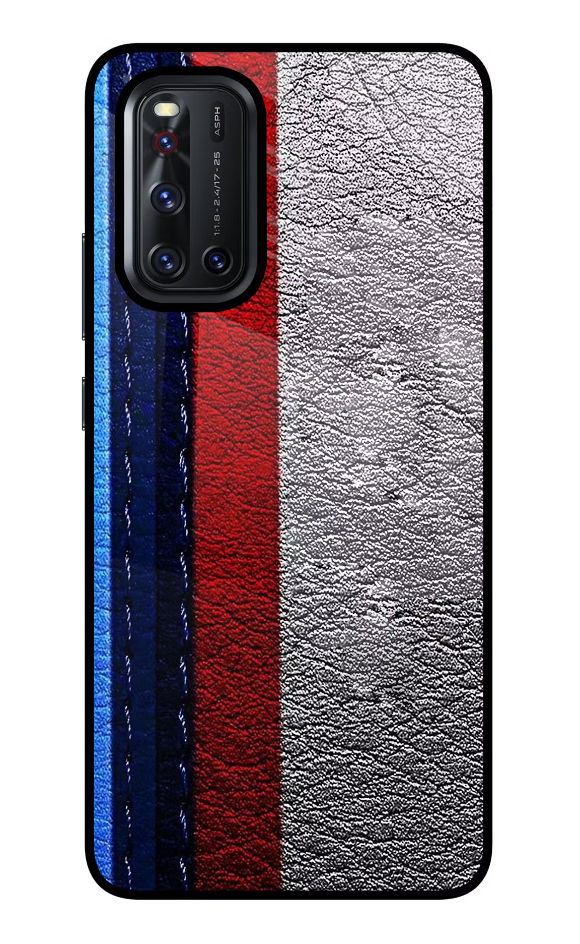 BMW Stripes Vivo V19 Back Cover - BMW Stripes Vivo V19 Glass Case Back Cover by Casekaro BMW Stripes Vivo V19 Glass Case Back Cover by Casekaro