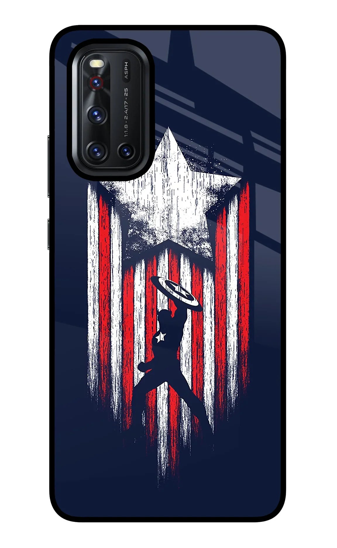 Captain America Marvel Art Vivo V19 Glass Case - Captain America Marvel Art Vivo V19 Glass Case Captain America Marvel Art Vivo V19 Glass Case