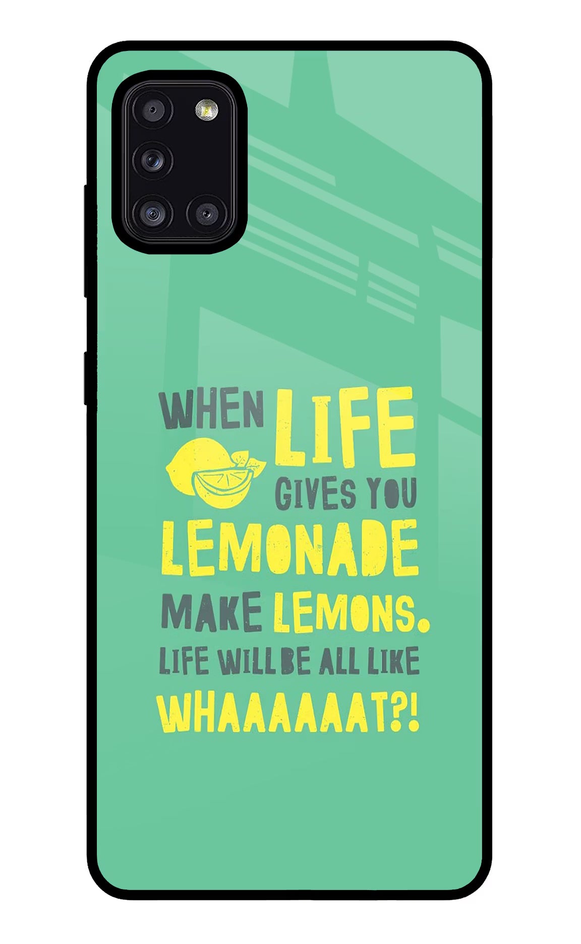 Quote Samsung A31 Back Cover - Quote Samsung A31 Glass Case Back Cover by Casekaro Quote Samsung A31 Glass Case Back Cover by Casekaro