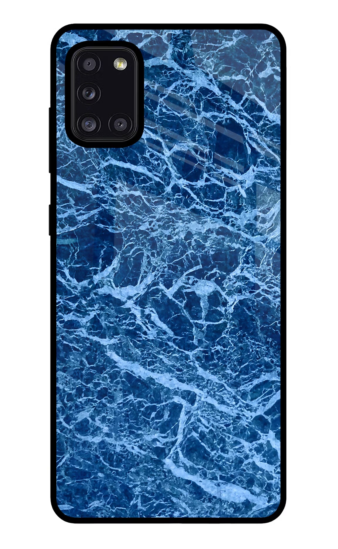 Blue Marble Samsung A31 Back Cover - Blue Marble Samsung A31 Glass Case Back Cover by Casekaro Blue Marble Samsung A31 Glass Case Back Cover by Casekaro