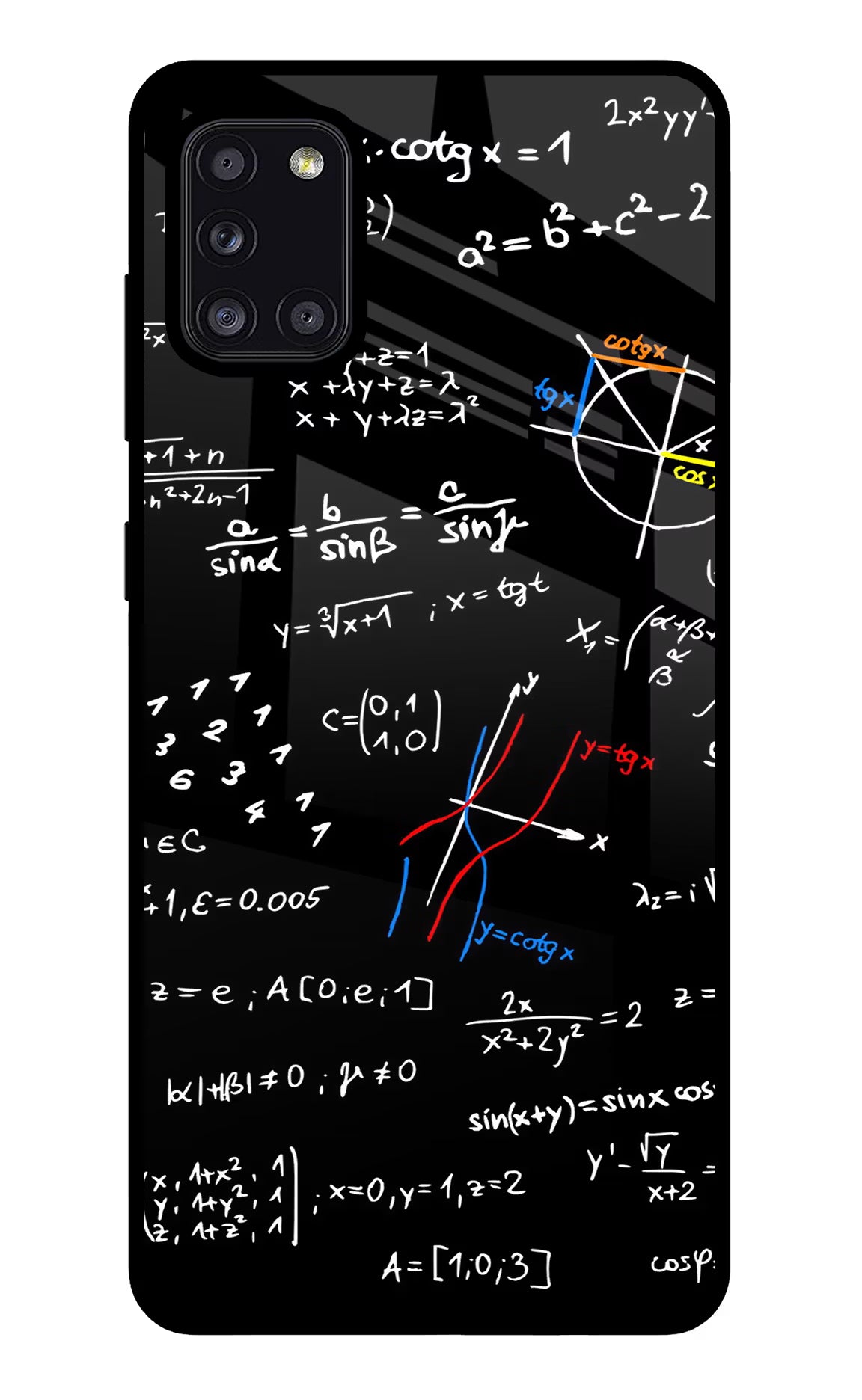 Mathematics Formula Samsung A31 Back Cover - Mathematics Formula Samsung A31 Glass Case Back Cover by Casekaro Mathematics Formula Samsung A31 Glass Case Back Cover by Casekaro