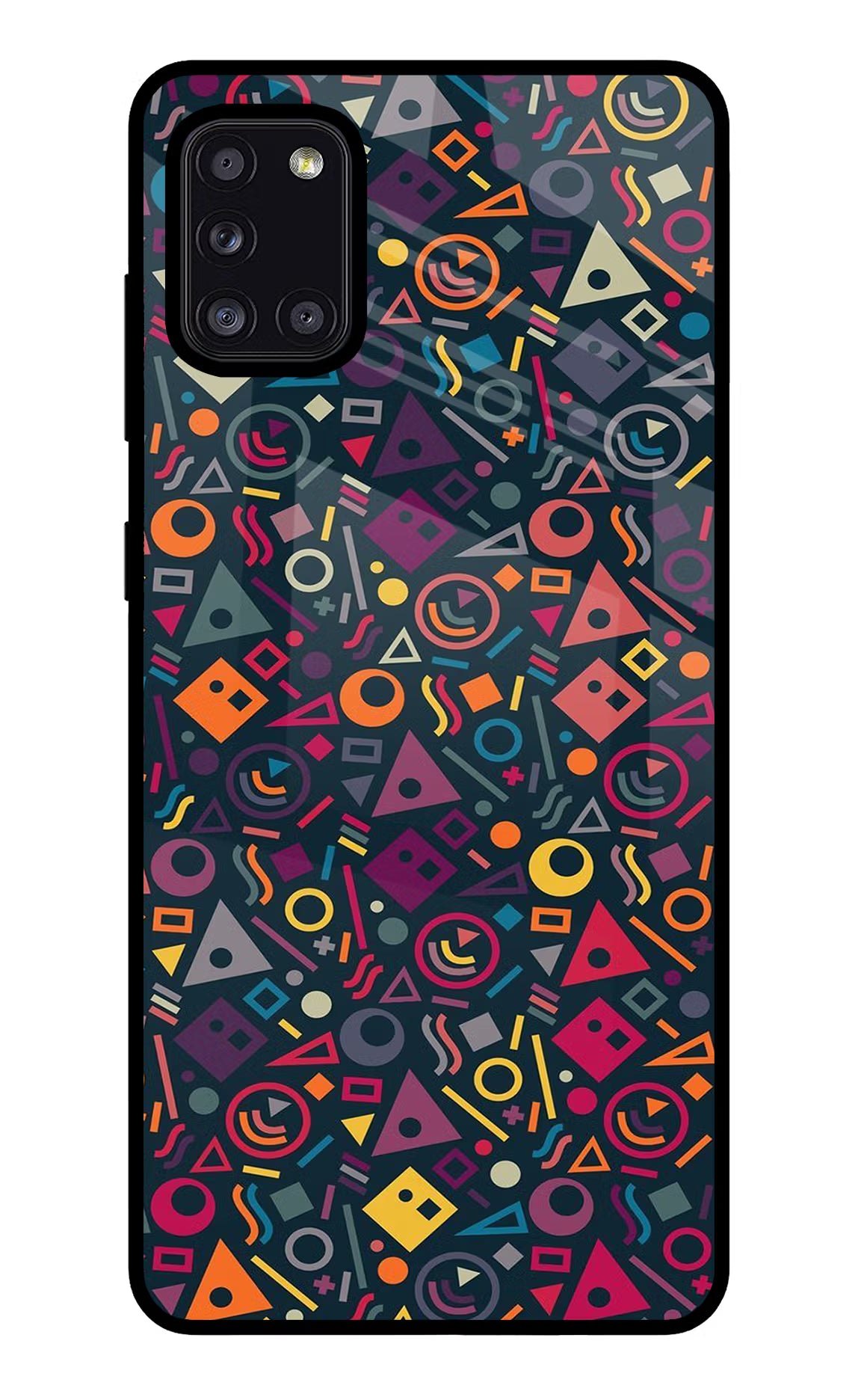 Geometric Abstract Samsung A31 Back Cover - Geometric Abstract Samsung A31 Glass Case Back Cover by Casekaro Geometric Abstract Samsung A31 Glass Case Back Cover by Casekaro