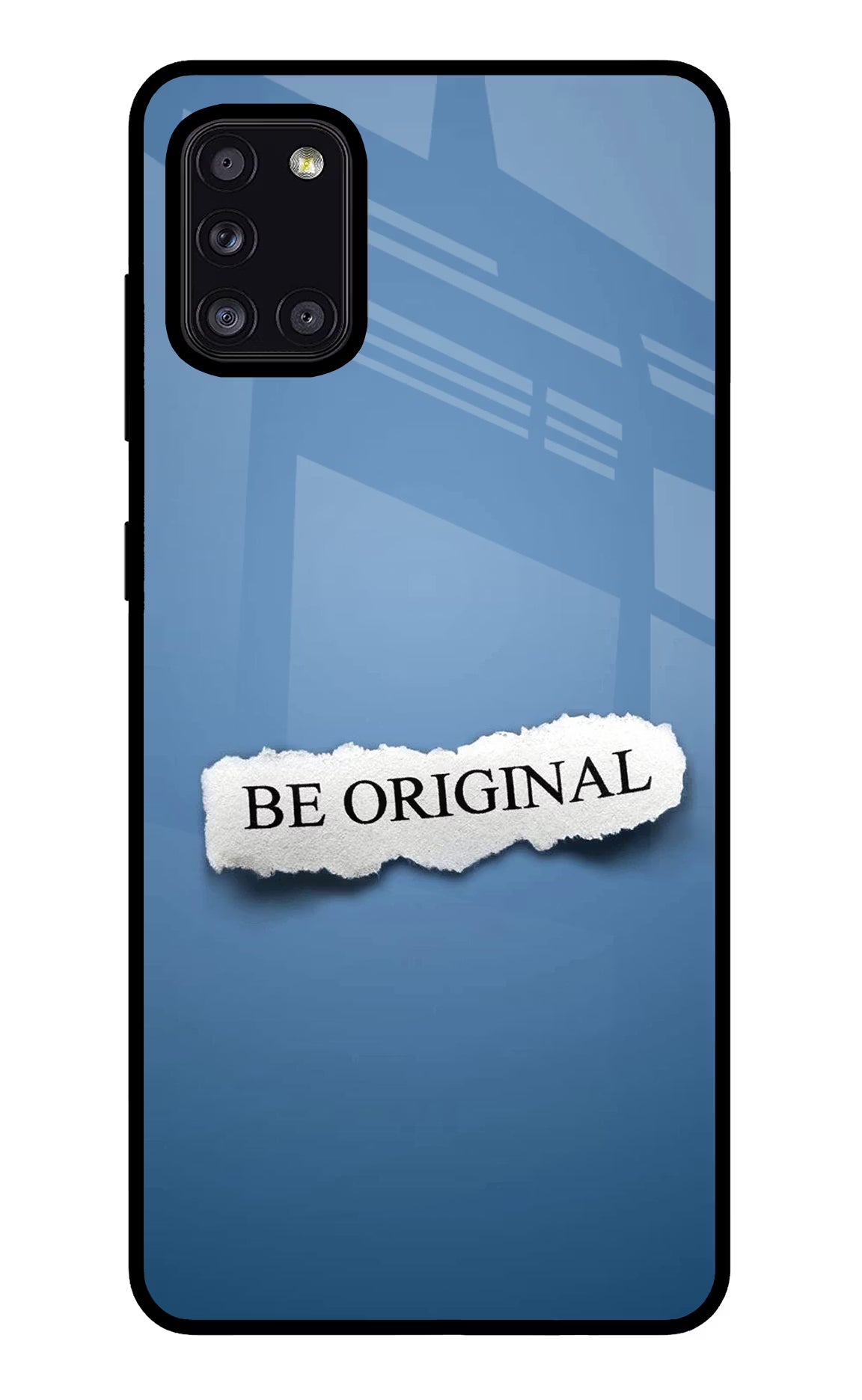 Be Original Samsung A31 Back Cover - Be Original Samsung A31 Glass Case Back Cover by Casekaro Be Original Samsung A31 Glass Case Back Cover by Casekaro