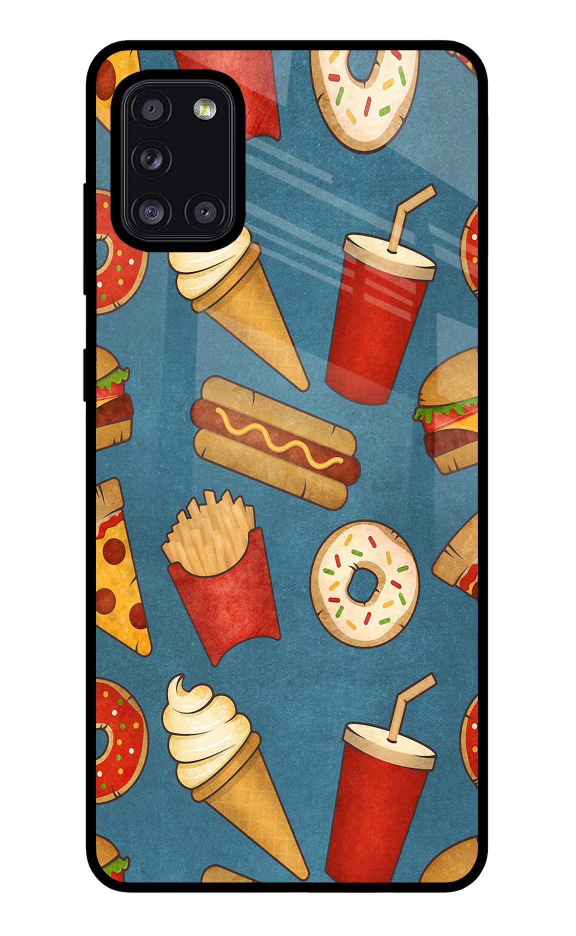 Foodie Samsung A31 Back Cover - Foodie Samsung A31 Glass Case Back Cover by Casekaro Foodie Samsung A31 Glass Case Back Cover by Casekaro