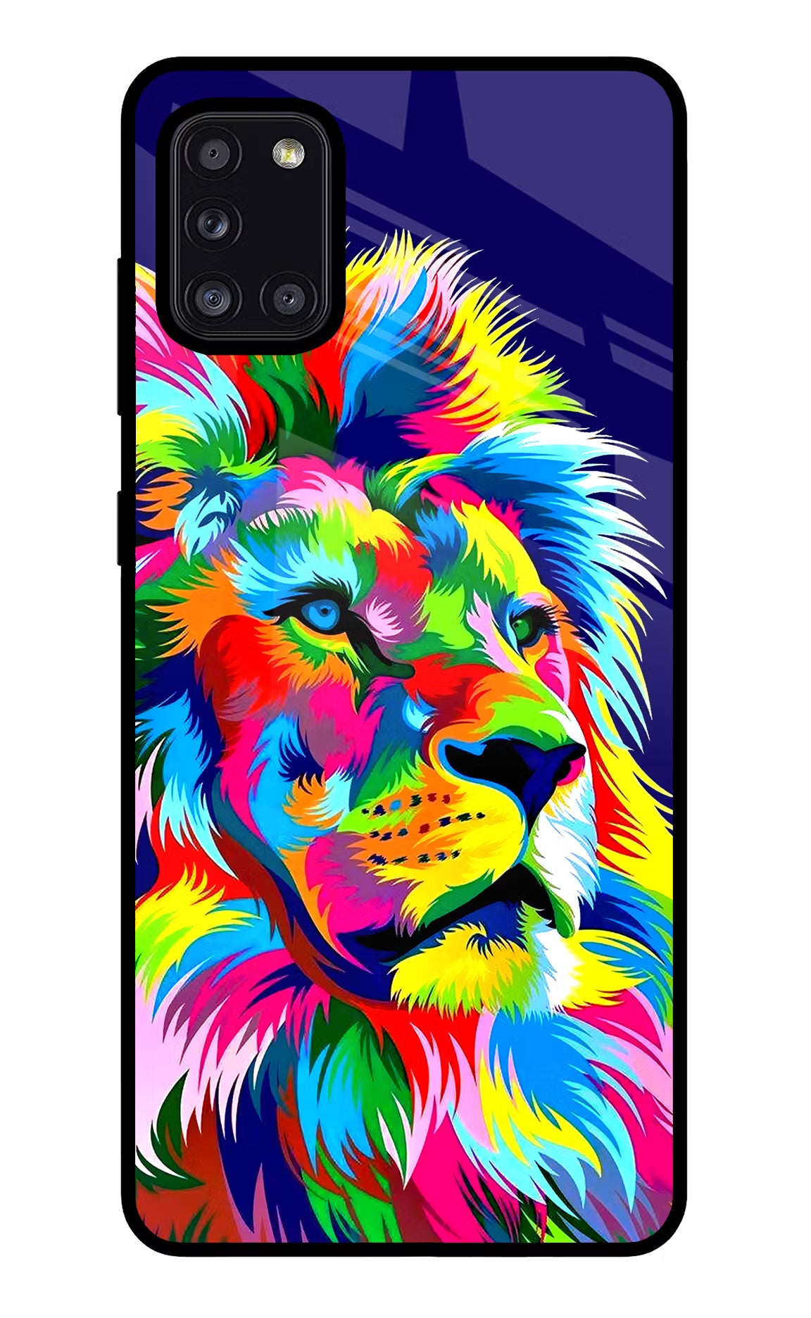 Vector Art Lion Samsung A31 Back Cover - Vector Art Lion Samsung A31 Glass Case Back Cover by Casekaro Vector Art Lion Samsung A31 Glass Case Back Cover by Casekaro