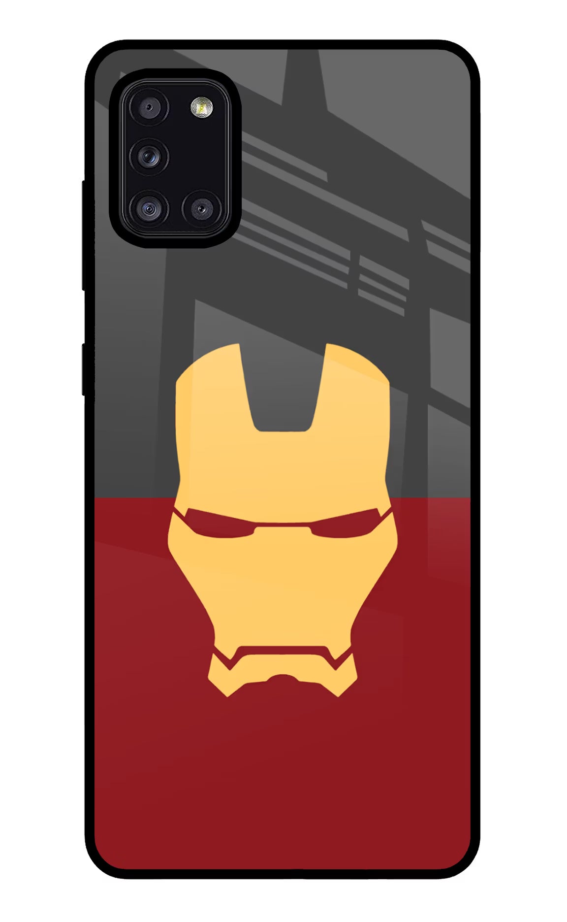 Ironman Samsung A31 Back Cover - Ironman Samsung A31 Glass Case Back Cover by Casekaro Ironman Samsung A31 Glass Case Back Cover by Casekaro