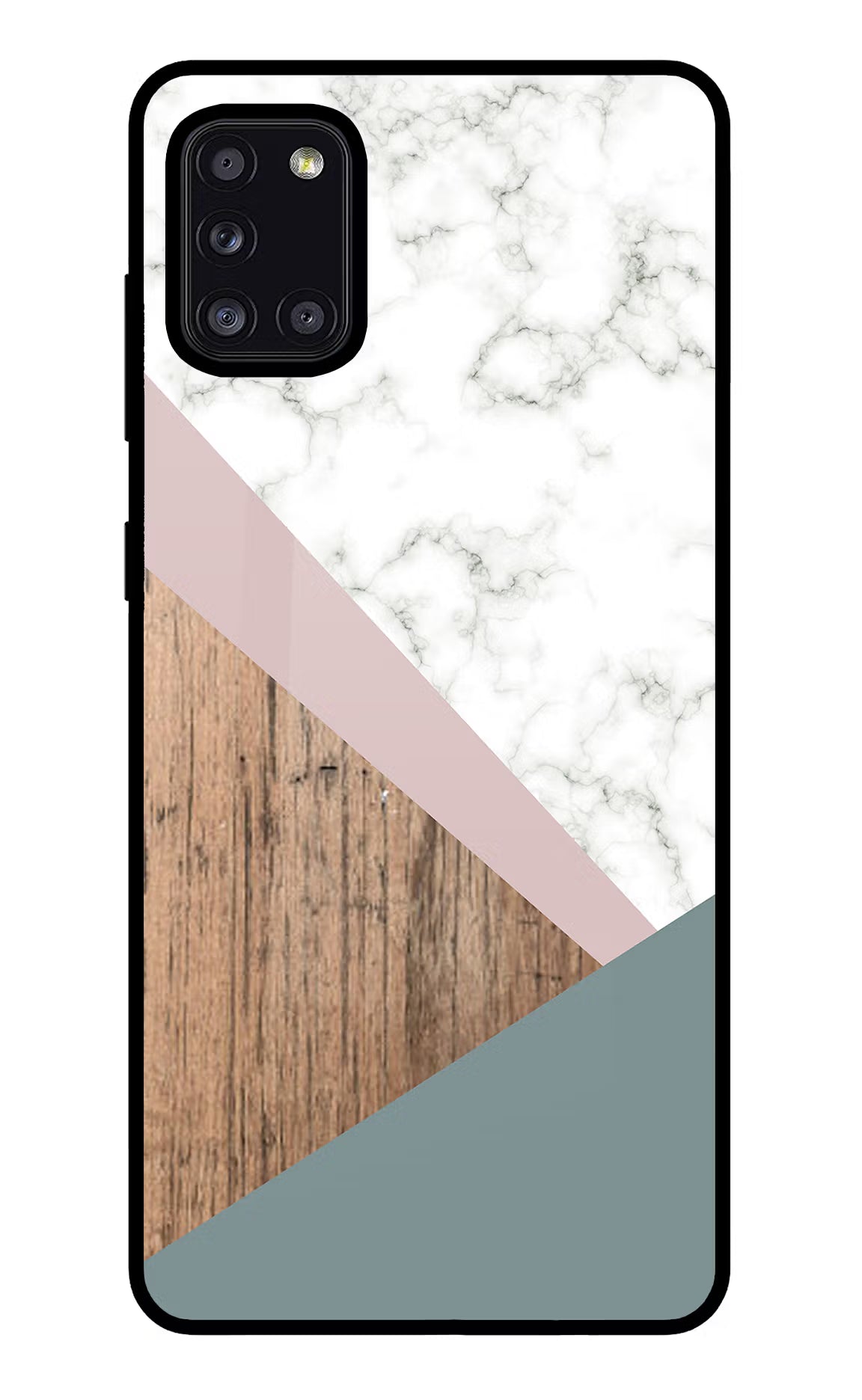 Marble wood Abstract Samsung A31 Back Cover - Marble wood Abstract Samsung A31 Glass Case Back Cover by Casekaro Marble wood Abstract Samsung A31 Glass Case Back Cover by Casekaro