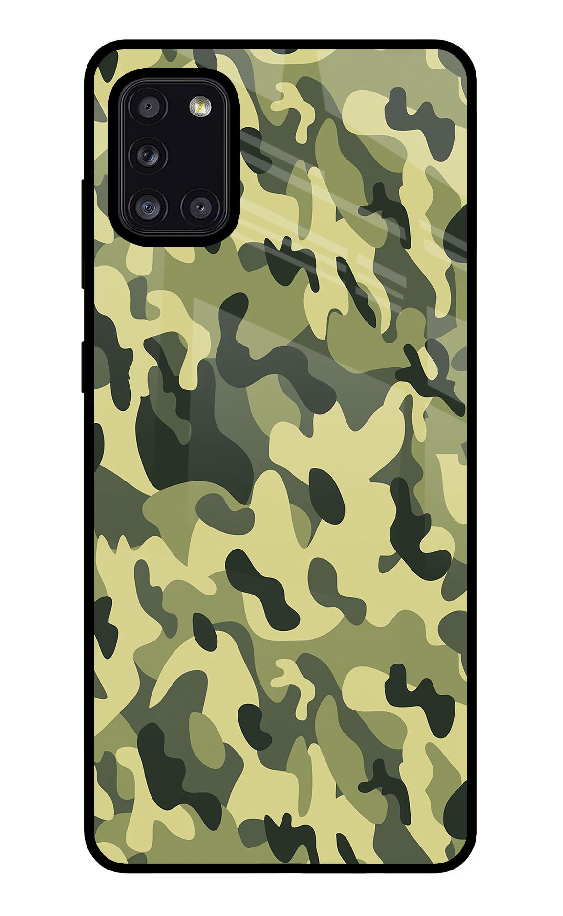 Camouflage Samsung A31 Glass Case - Camouflage Samsung A31 Glass Case Camouflage Samsung A31 Glass Case