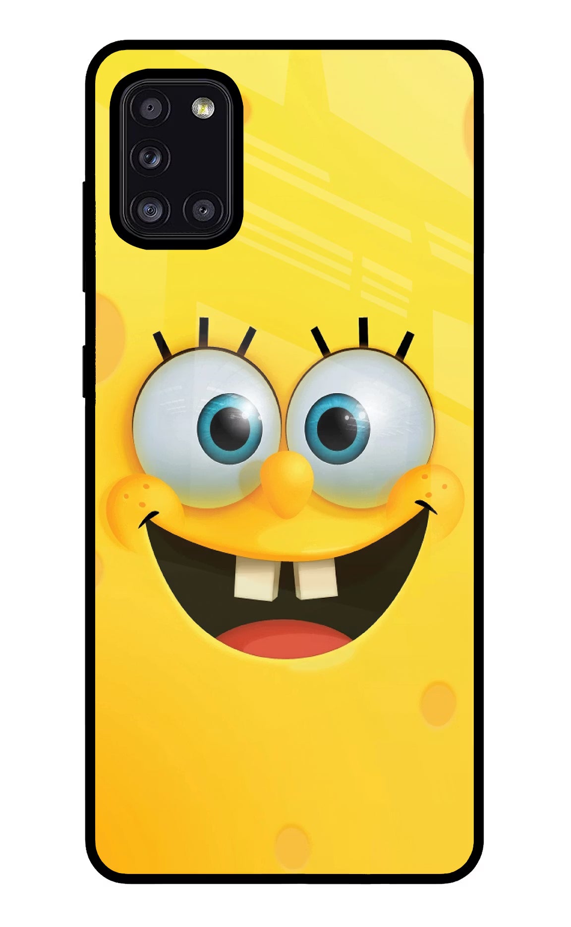 Sponge 1 Samsung A31 Back Cover - Sponge 1 Samsung A31 Glass Case Back Cover by Casekaro Sponge 1 Samsung A31 Glass Case Back Cover by Casekaro
