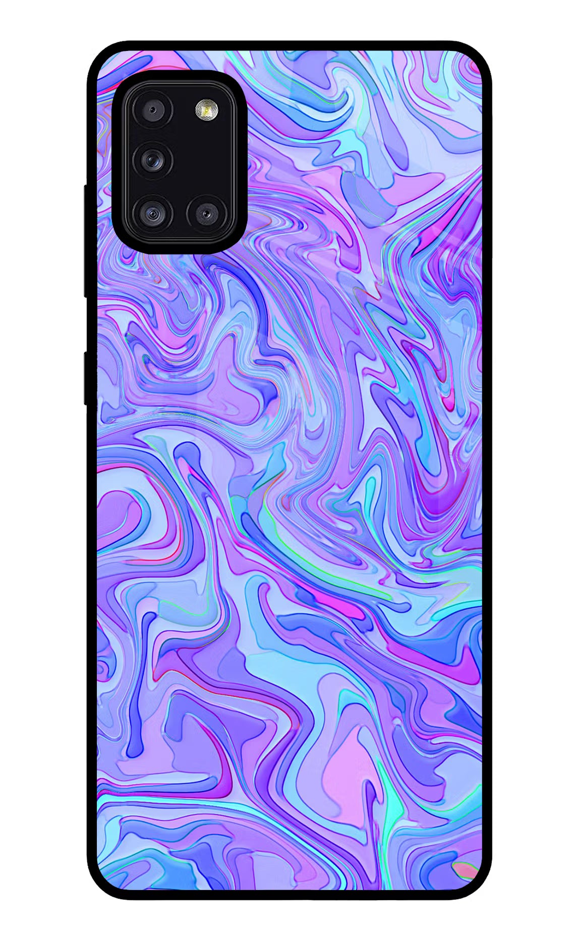 Glitter Samsung A31 Back Cover - Glitter Samsung A31 Glass Case Back Cover by Casekaro Glitter Samsung A31 Glass Case Back Cover by Casekaro