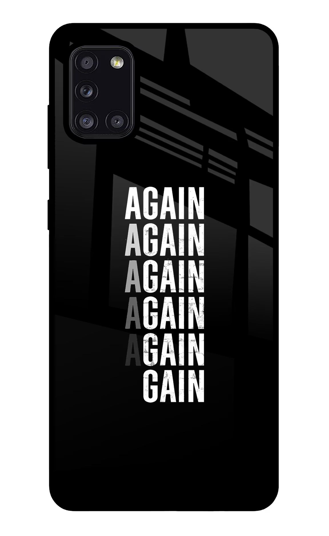 Again Again Gain Samsung A31 Glass Case - Again Again Gain Samsung A31 Glass Case Again Again Gain Samsung A31 Glass Case