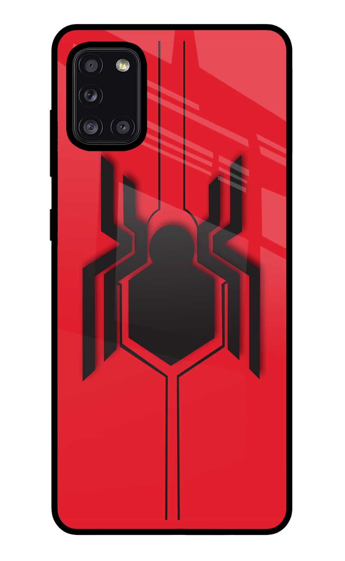 Spider Samsung A31 Back Cover - Spider Samsung A31 Glass Case Back Cover by Casekaro Spider Samsung A31 Glass Case Back Cover by Casekaro