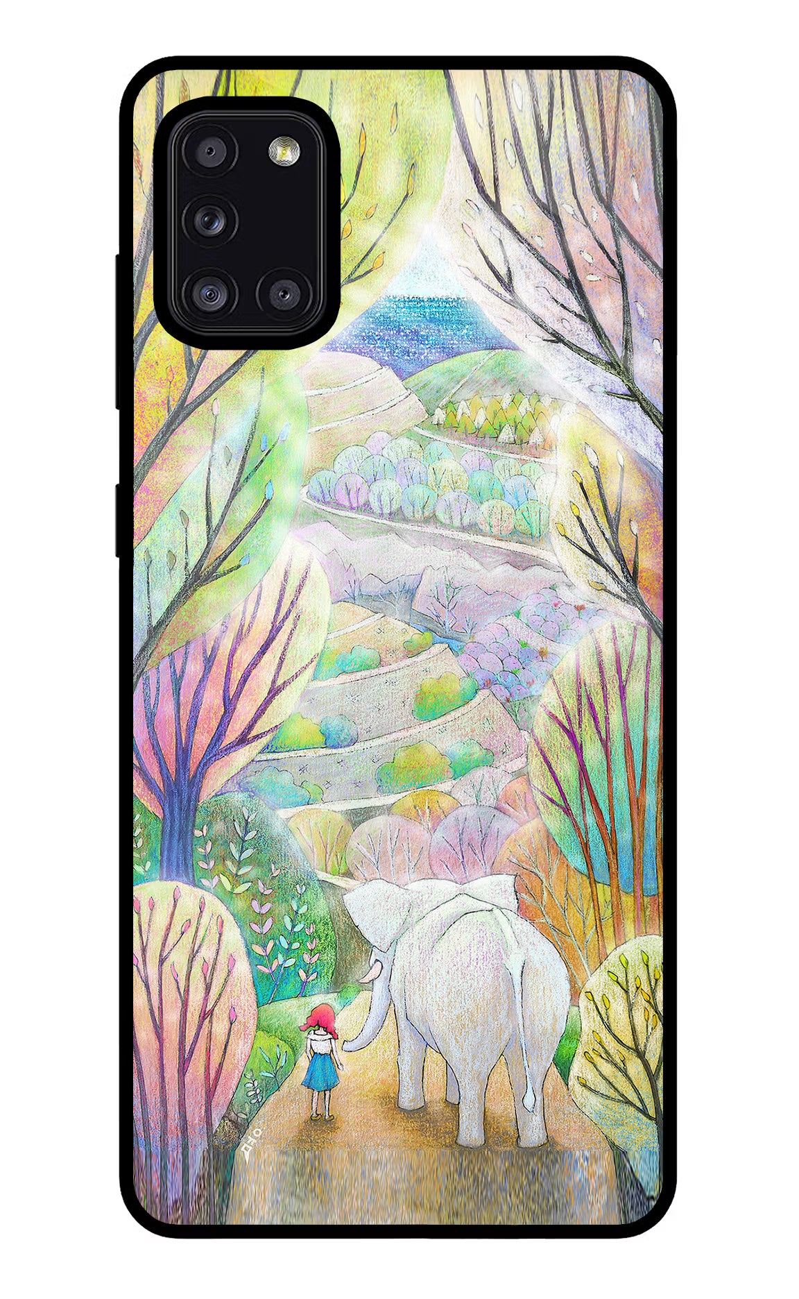 Nature Painting Samsung A31 Back Cover - Nature Painting Samsung A31 Glass Case Back Cover by Casekaro Nature Painting Samsung A31 Glass Case Back Cover by Casekaro