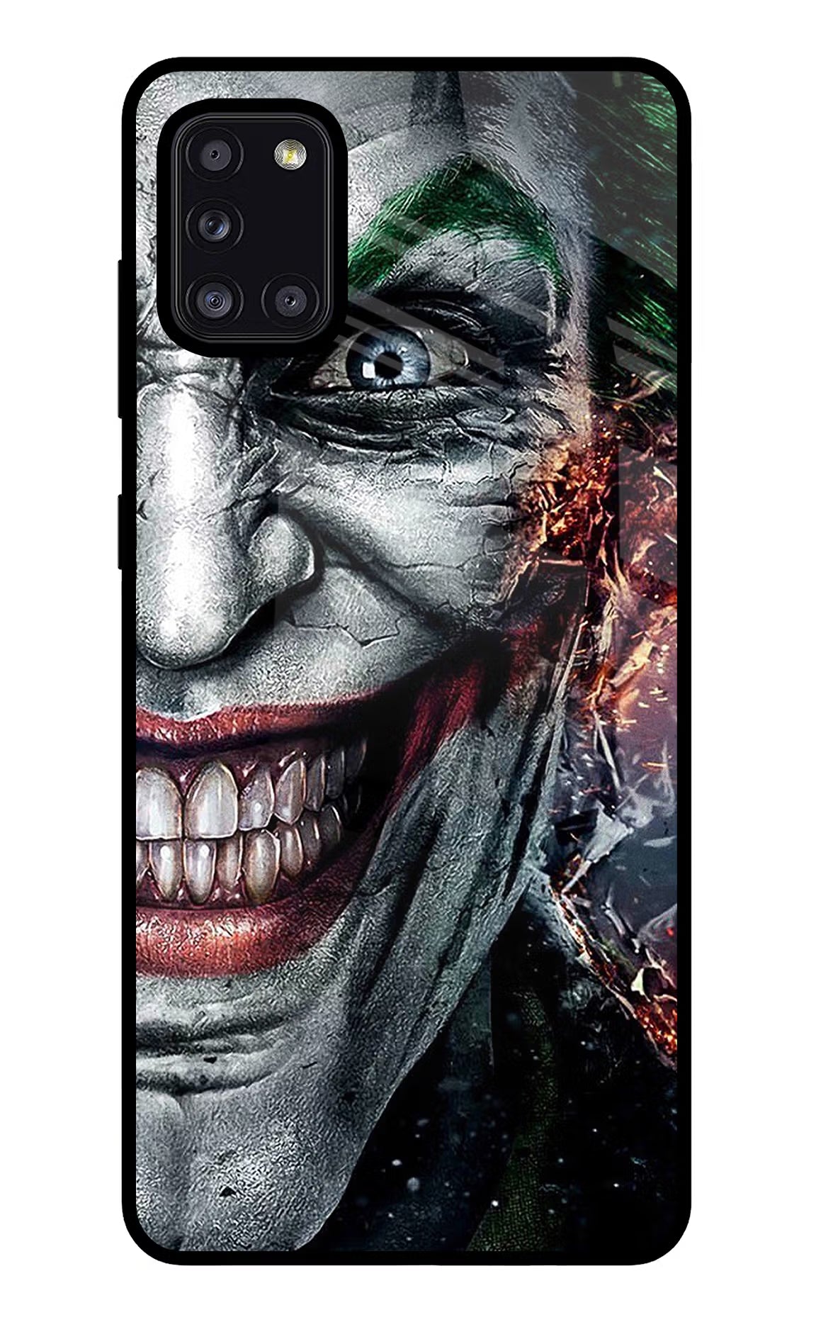 Joker Cam Samsung A31 Glass Case - Joker Cam Samsung A31 Glass Case Joker Cam Samsung A31 Glass Case