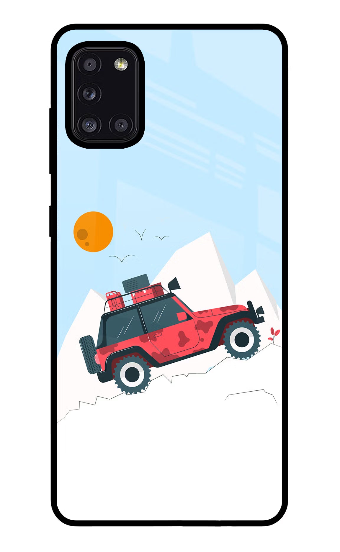 Mountain Trail Beast Samsung A31 Back Cover - Mountain Trail Beast Samsung A31 Glass Case Back Cover by Casekaro Mountain Trail Beast Samsung A31 Glass Case Back Cover by Casekaro