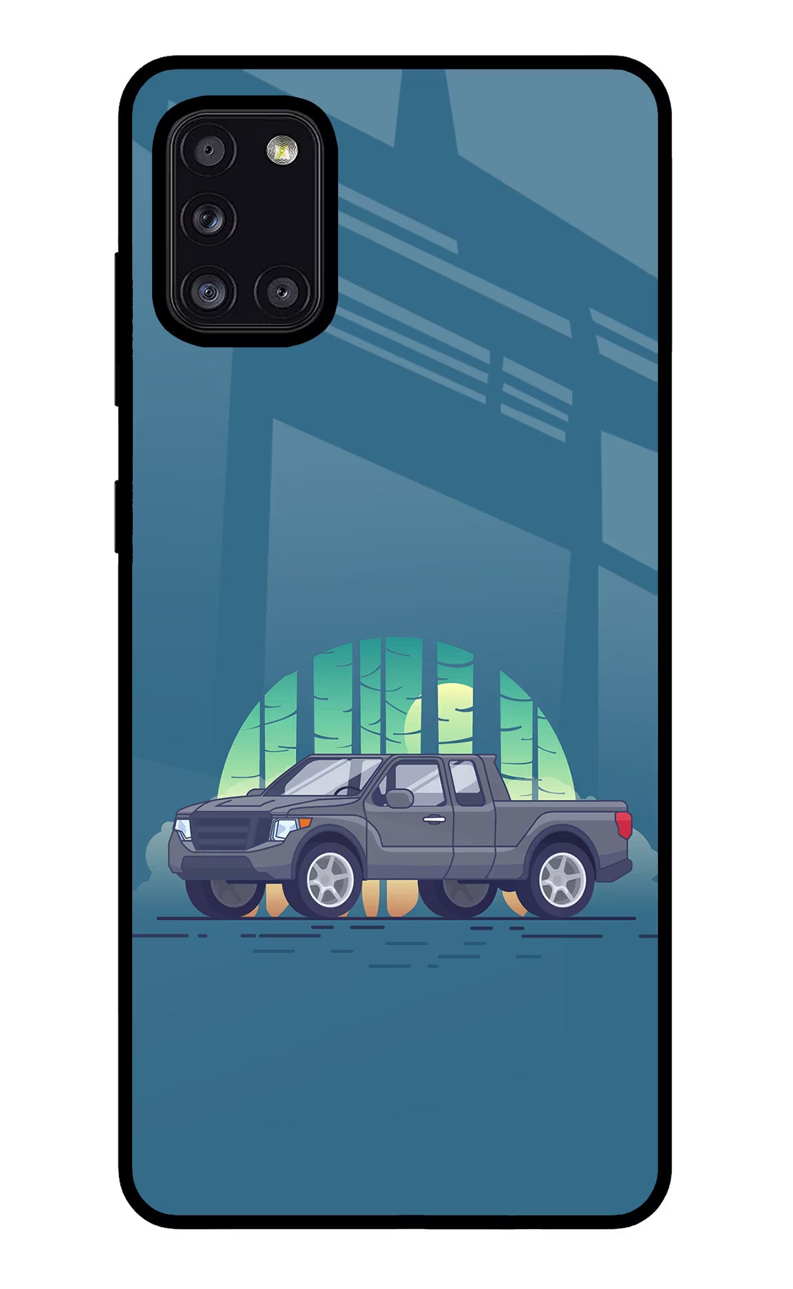 Retro Garage Vibe Samsung A31 Glass Case - Retro Garage Vibe Samsung A31 Glass Case Retro Garage Vibe Samsung A31 Glass Case