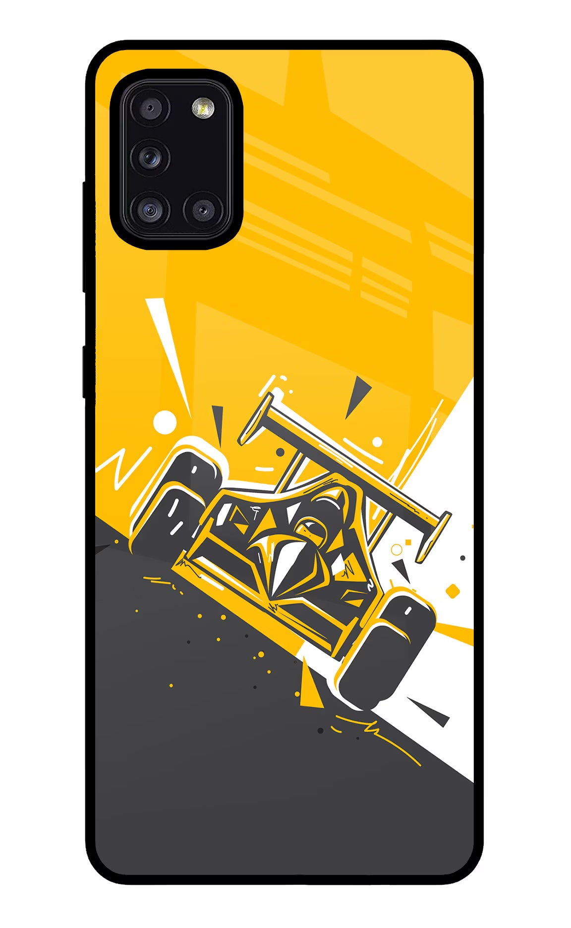 Track King Samsung A31 Back Cover - Track King Samsung A31 Glass Case Back Cover by Casekaro Track King Samsung A31 Glass Case Back Cover by Casekaro