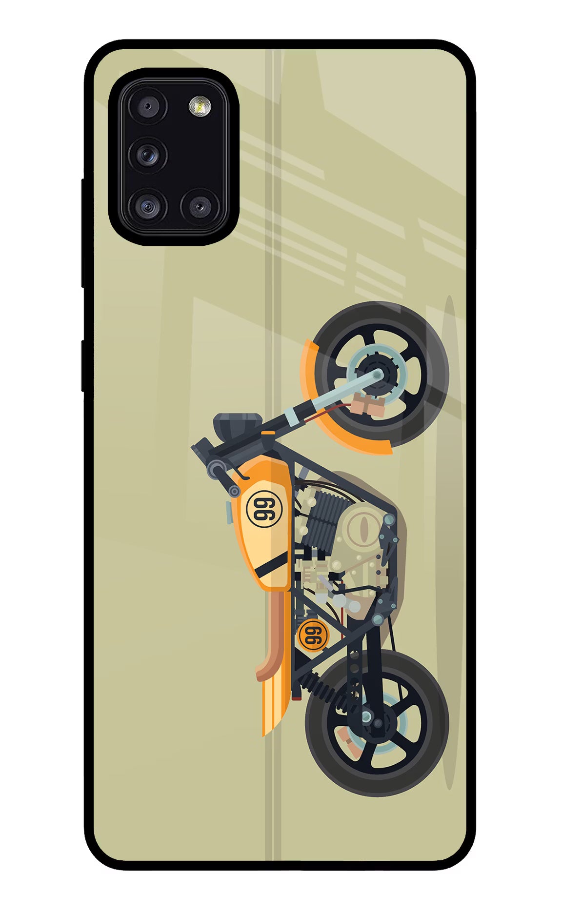 Vertical Speedster Samsung A31 Glass Case - Vertical Speedster Samsung A31 Glass Case Vertical Speedster Samsung A31 Glass Case