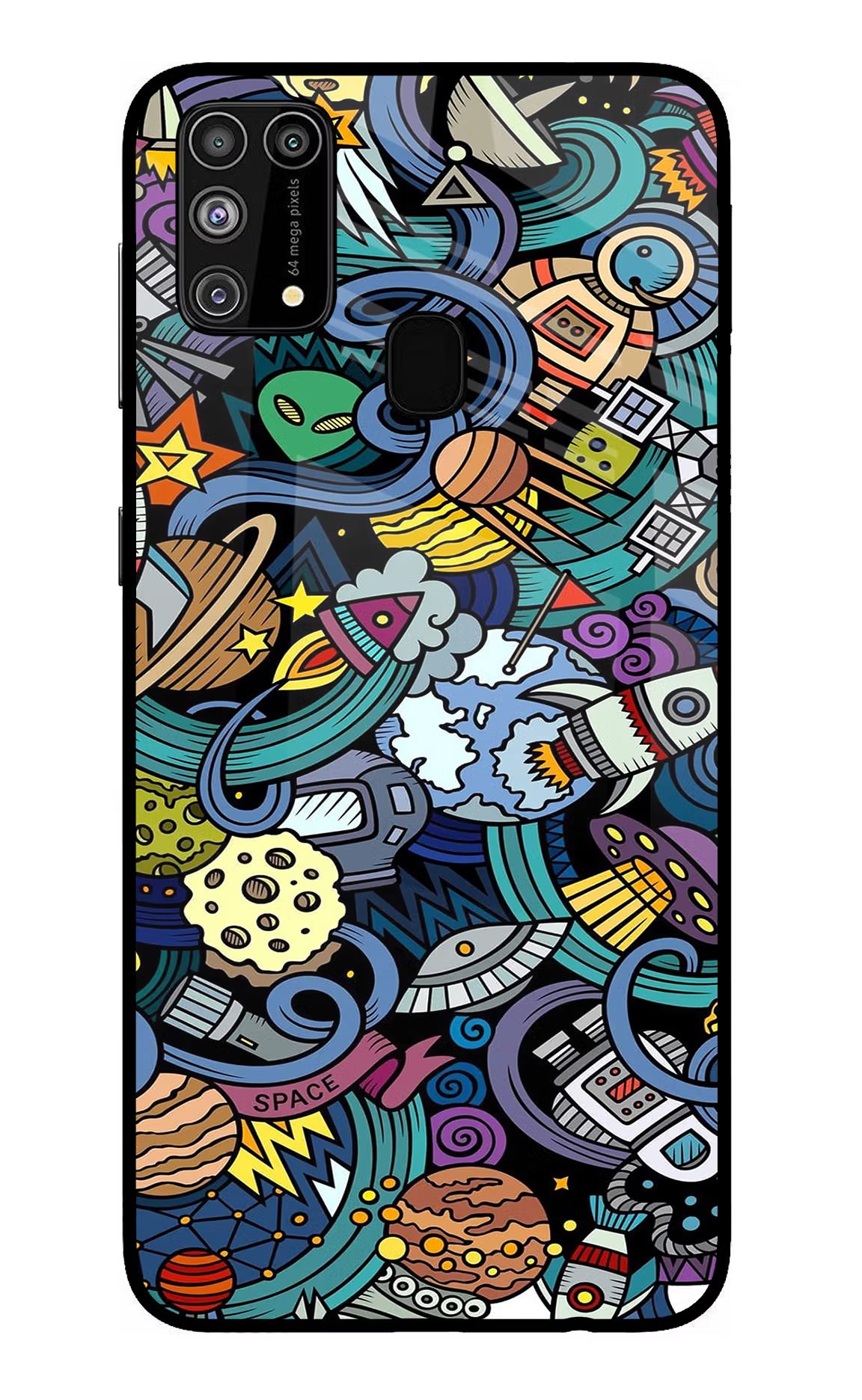 Space Abstract Samsung M31/F41 Back Cover - Space Abstract Samsung M31/F41 Glass Case Back Cover by Casekaro Space Abstract Samsung M31/F41 Glass Case Back Cover by Casekaro