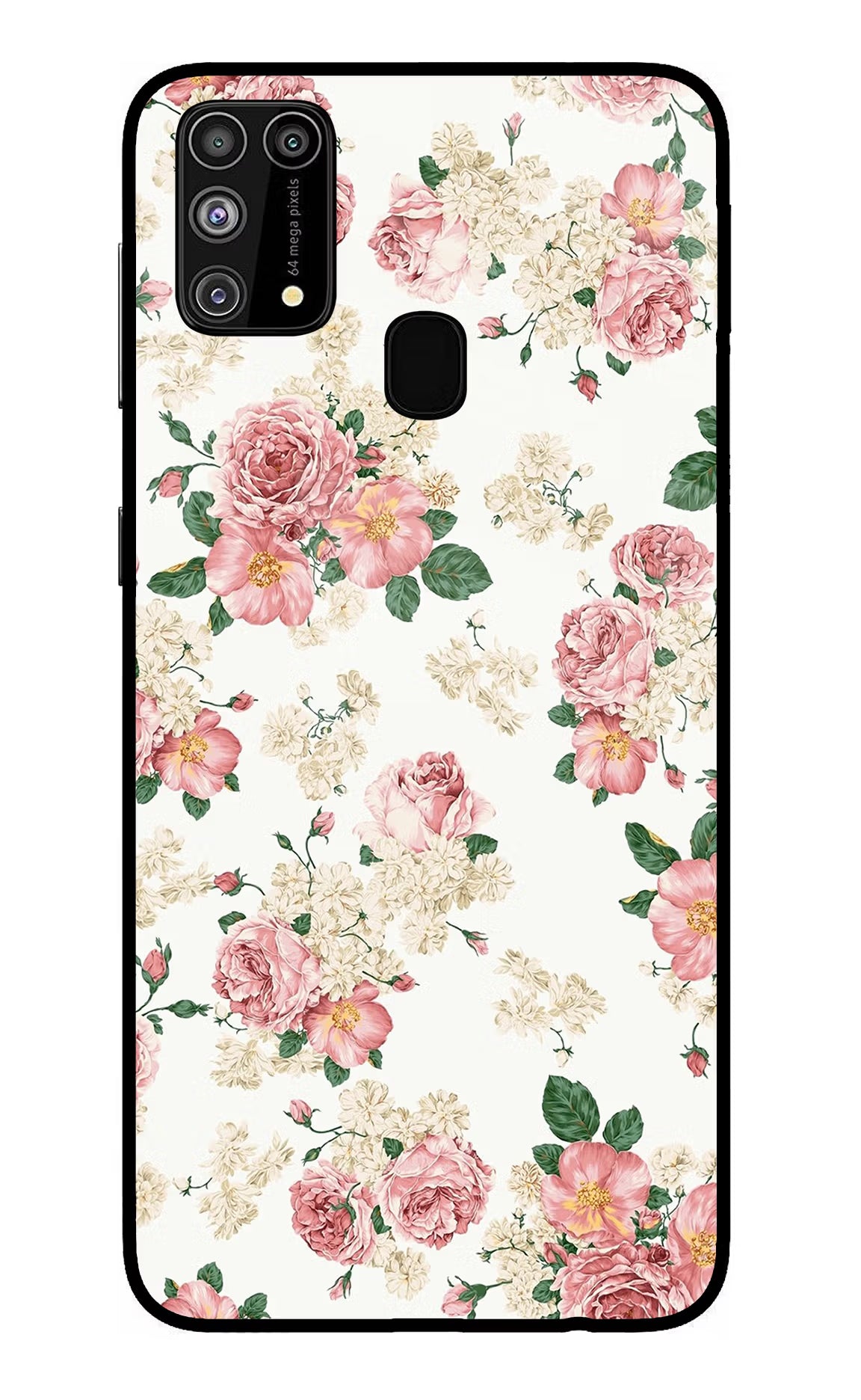 Flowers Samsung M31/F41 Back Cover - Flowers Samsung M31/F41 Glass Case Back Cover by Casekaro Flowers Samsung M31/F41 Glass Case Back Cover by Casekaro
