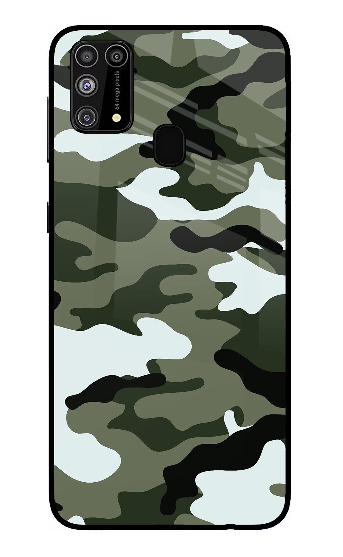 Camouflage Samsung M31/F41 Glass Case - Camouflage Samsung M31/F41 Glass Case Camouflage Samsung M31/F41 Glass Case