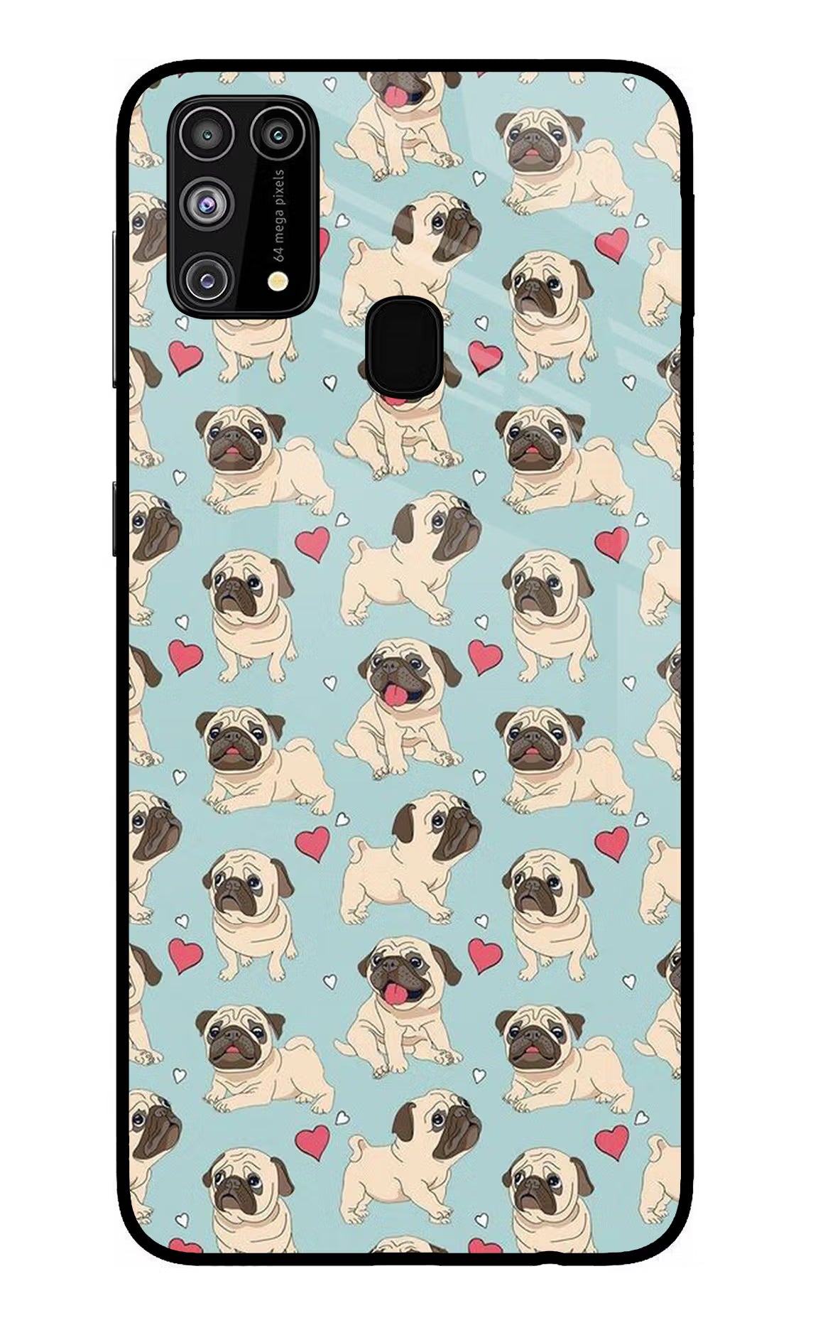 Pug Dog Samsung M31/F41 Back Cover - Pug Dog Samsung M31/F41 Glass Case Back Cover by Casekaro Pug Dog Samsung M31/F41 Glass Case Back Cover by Casekaro
