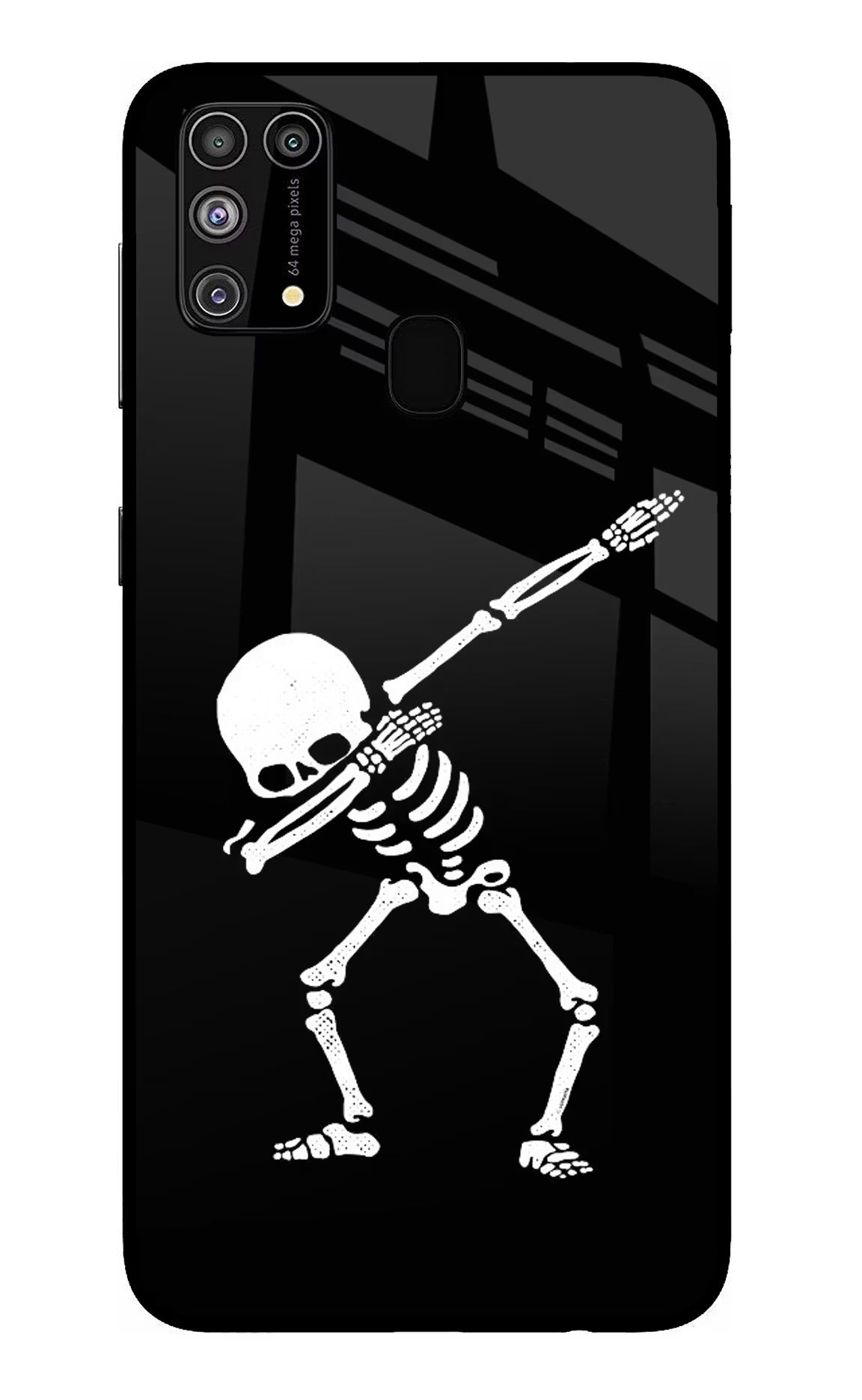 Dabbing Skeleton Art Samsung M31/F41 Back Cover - Dabbing Skeleton Art Samsung M31/F41 Glass Case Back Cover by Casekaro Dabbing Skeleton Art Samsung M31/F41 Glass Case Back Cover by Casekaro