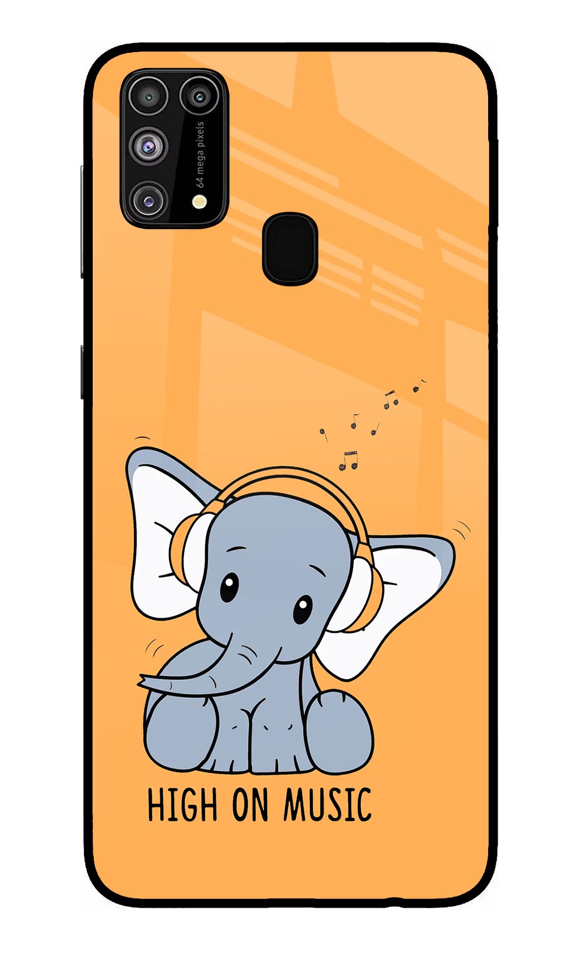 High On Music Samsung M31/F41 Back Cover - High On Music Samsung M31/F41 Glass Case Back Cover by Casekaro High On Music Samsung M31/F41 Glass Case Back Cover by Casekaro