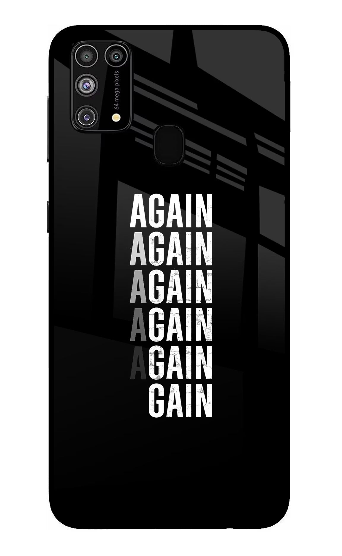 Again Again Gain Samsung M31/F41 Glass Case - Again Again Gain Samsung M31/F41 Glass Case Again Again Gain Samsung M31/F41 Glass Case