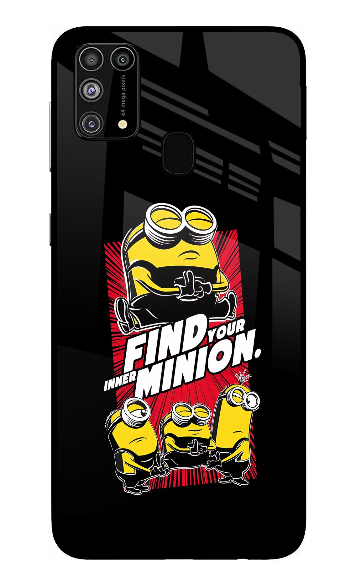 Find your inner Minion Samsung M31/F41 Back Cover - Find your inner Minion Samsung M31/F41 Glass Case Back Cover by Casekaro Find your inner Minion Samsung M31/F41 Glass Case Back Cover by Casekaro