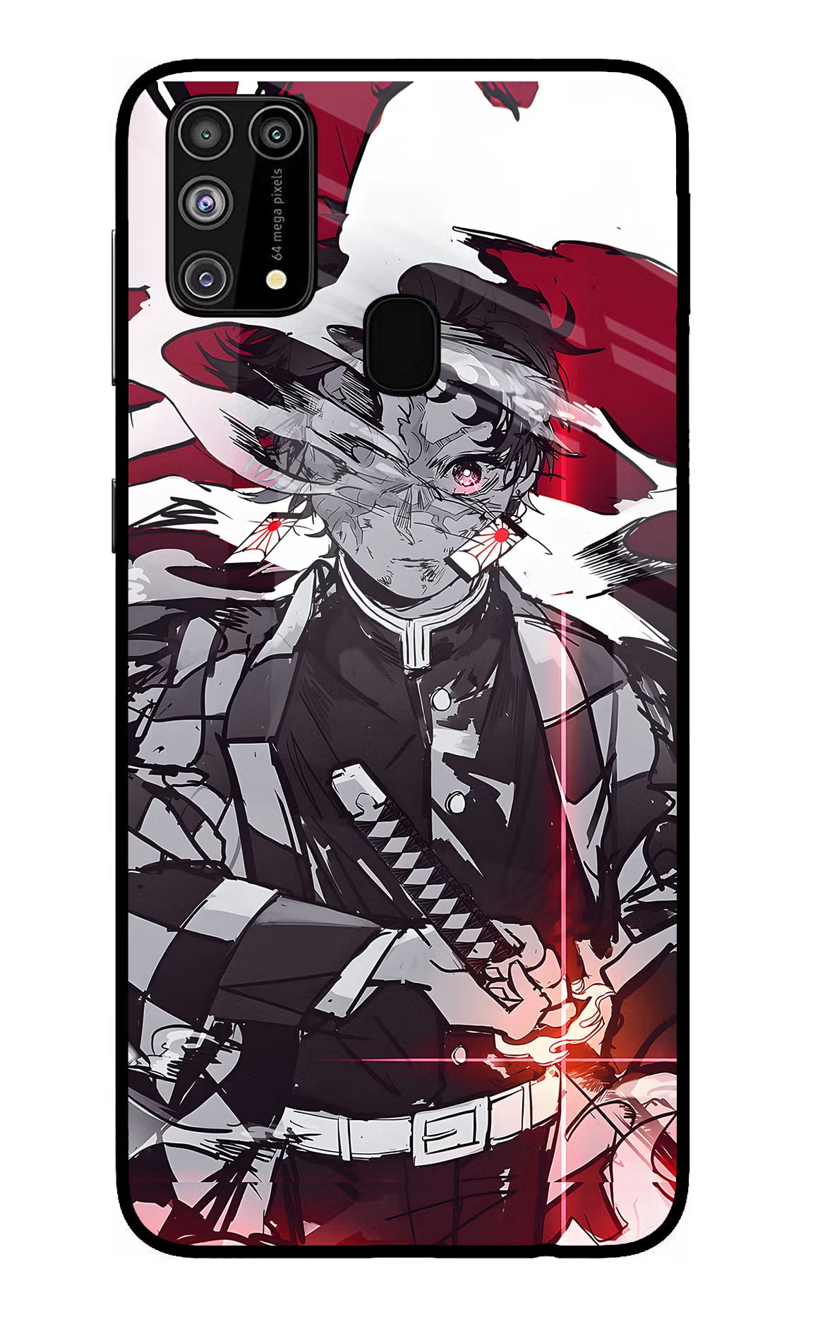 Demon Slayer Samsung M31/F41 Back Cover - Demon Slayer Samsung M31/F41 Glass Case Back Cover by Casekaro Demon Slayer Samsung M31/F41 Glass Case Back Cover by Casekaro