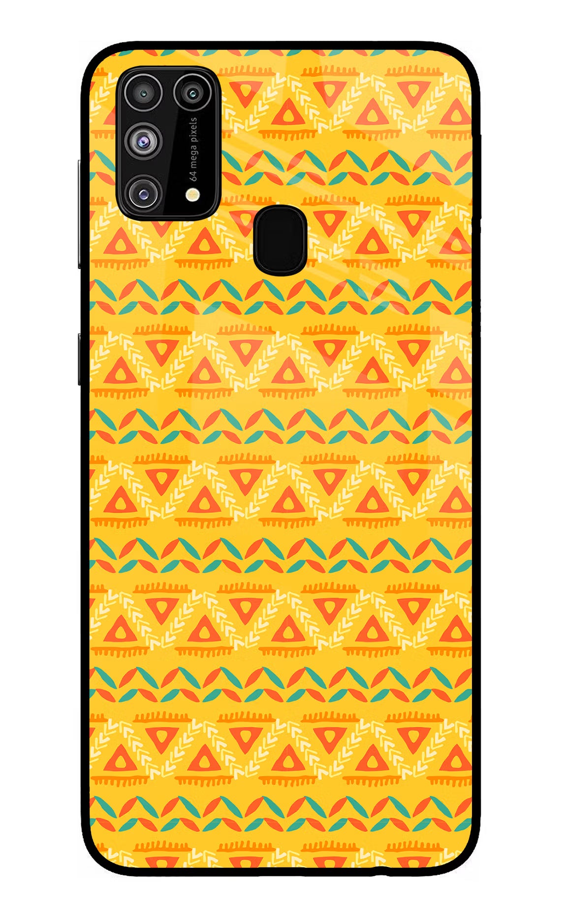 Tribal Pattern Samsung M31/F41 Back Cover - Tribal Pattern Samsung M31/F41 Glass Case Back Cover by Casekaro Tribal Pattern Samsung M31/F41 Glass Case Back Cover by Casekaro