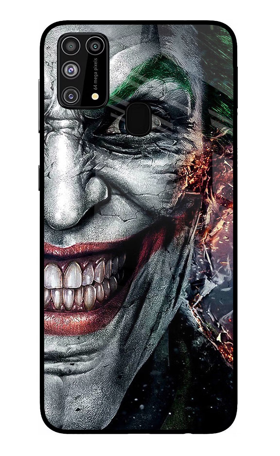 Joker Cam Samsung M31/F41 Back Cover - Joker Cam Samsung M31/F41 Glass Case Back Cover by Casekaro Joker Cam Samsung M31/F41 Glass Case Back Cover by Casekaro