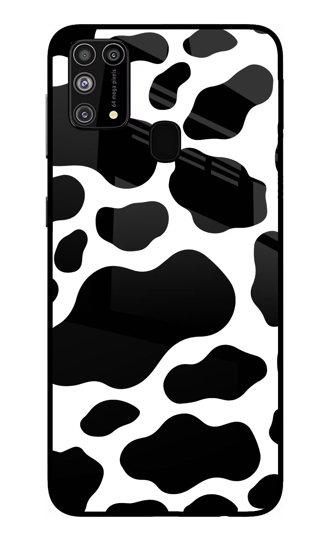 Cow Spots Samsung M31/F41 Back Cover - Cow Spots Samsung M31/F41 Glass Case Back Cover by Casekaro Cow Spots Samsung M31/F41 Glass Case Back Cover by Casekaro