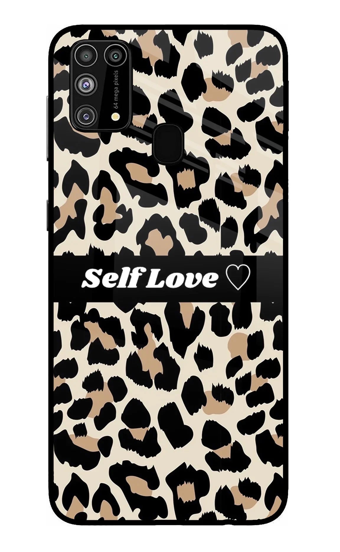 Leopard Print Self Love Samsung M31/F41 Glass Case - Leopard Print Self Love Samsung M31/F41 Glass Case Leopard Print Self Love Samsung M31/F41 Glass Case
