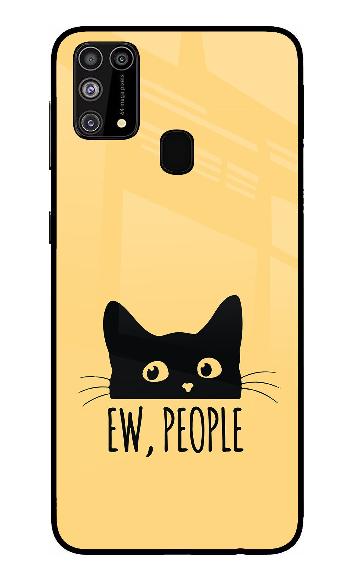 Ew People Catitude Samsung M31/F41 Back Cover - Ew People Catitude Samsung M31/F41 Glass Case Back Cover by Casekaro Ew People Catitude Samsung M31/F41 Glass Case Back Cover by Casekaro