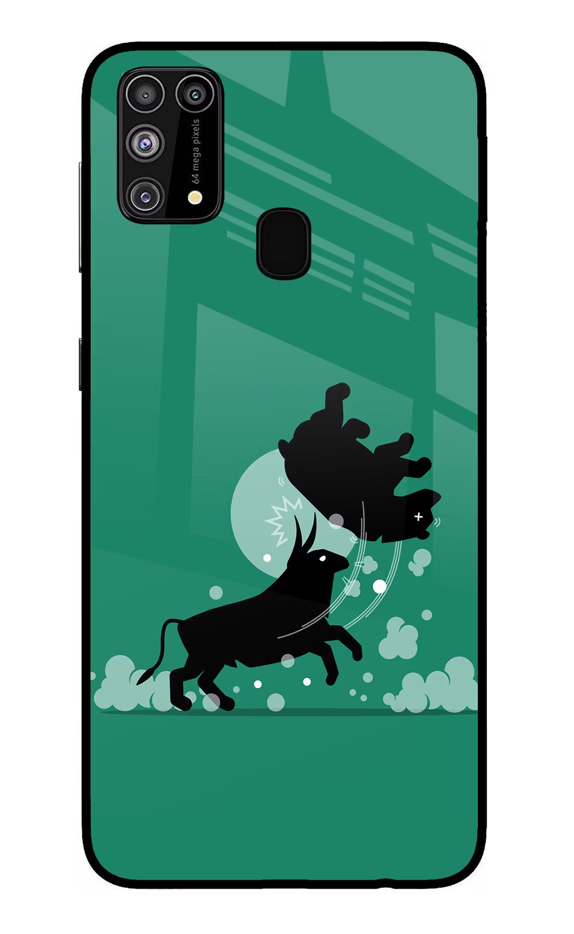 Bull Conqueror Samsung M31/F41 Glass Case - Bull Conqueror Samsung M31/F41 Glass Case Bull Conqueror Samsung M31/F41 Glass Case