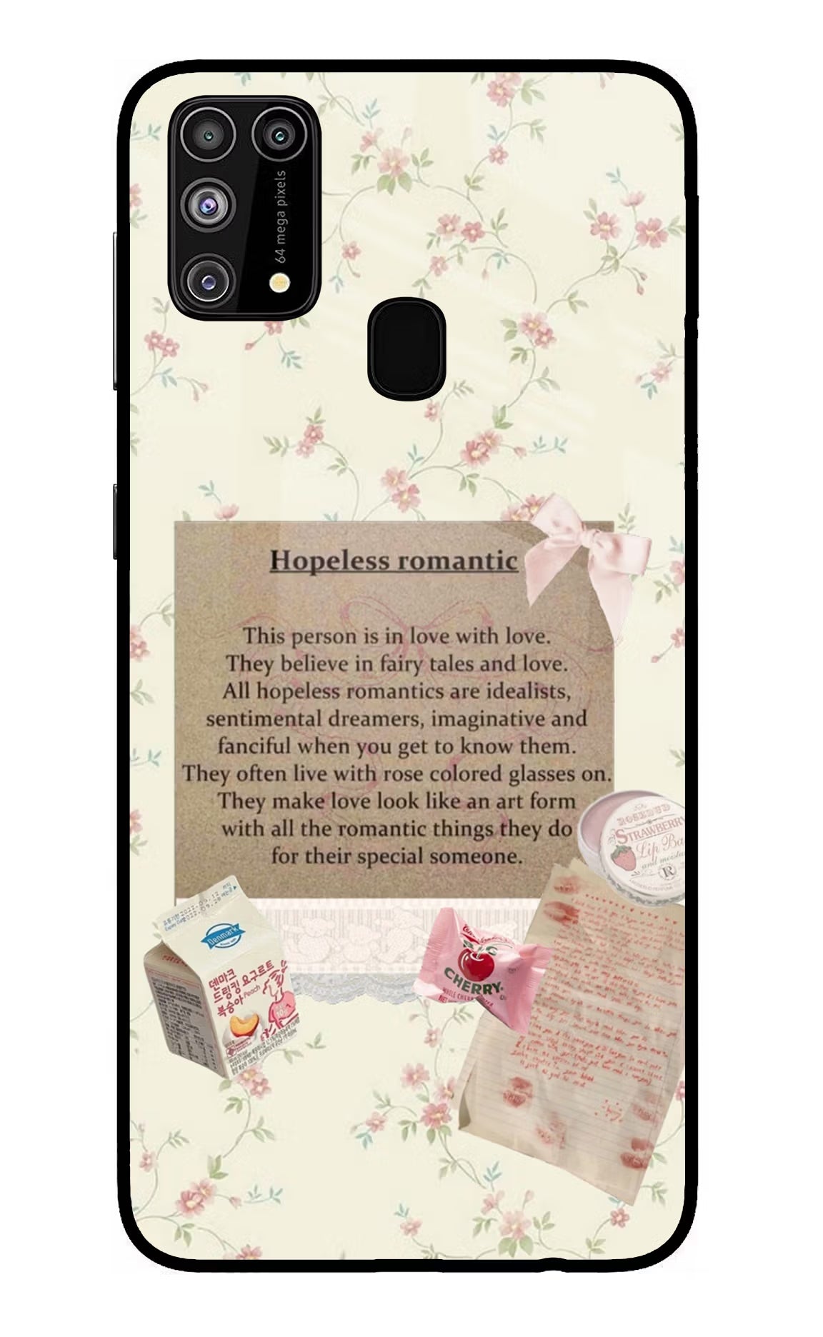 Hopeless Romantic Samsung M31/F41 Glass Case - Hopeless Romantic Samsung M31/F41 Glass Case Hopeless Romantic Samsung M31/F41 Glass Case